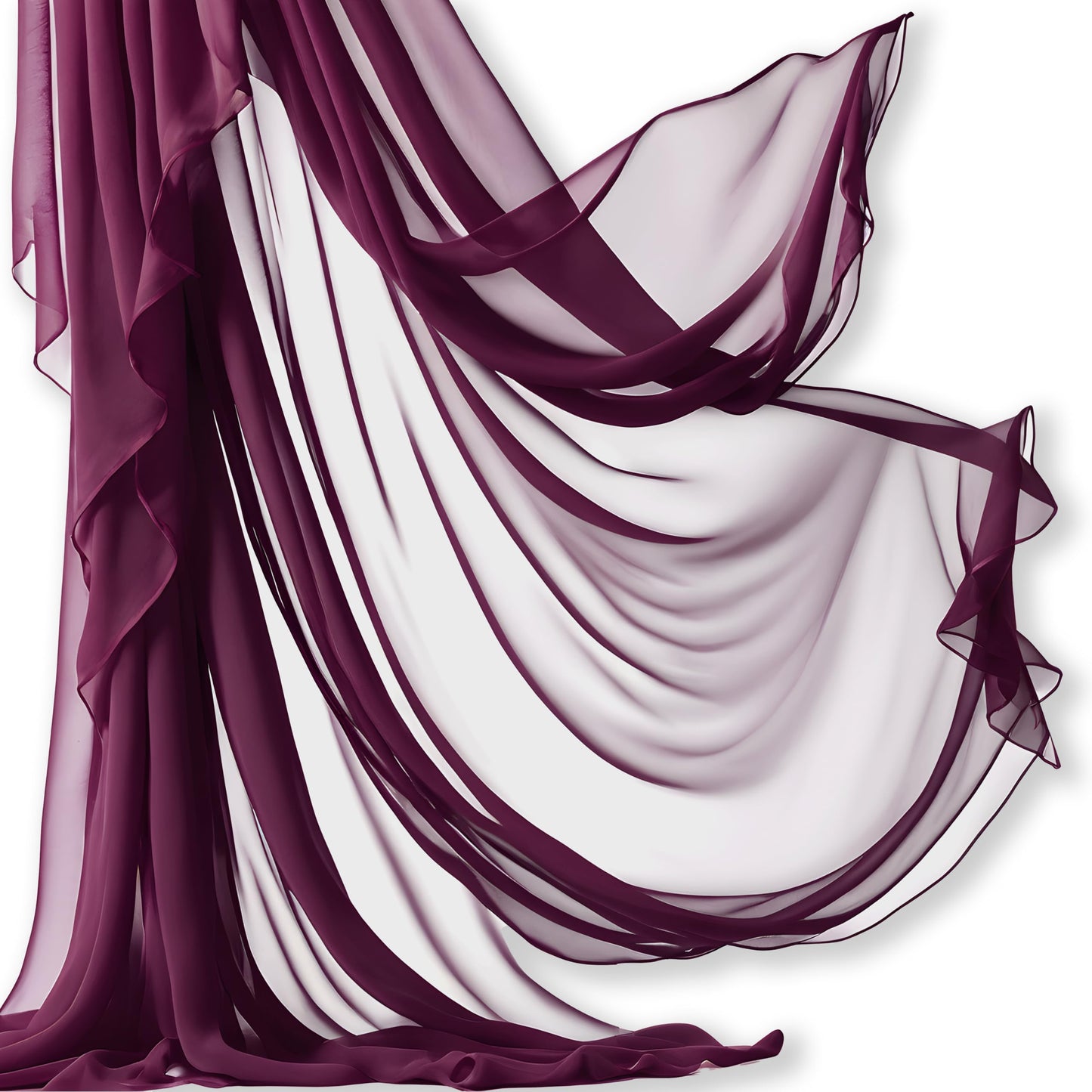 Barcelonetta | Chiffon Fabric | Decoration, Drapery Fabric | Wedding, Gender Reveal, Baby Shower, Birthday | for Arbor, Arch, Canopy, Table and Chair Decoration (Dusty Rose, 10 Yards)
