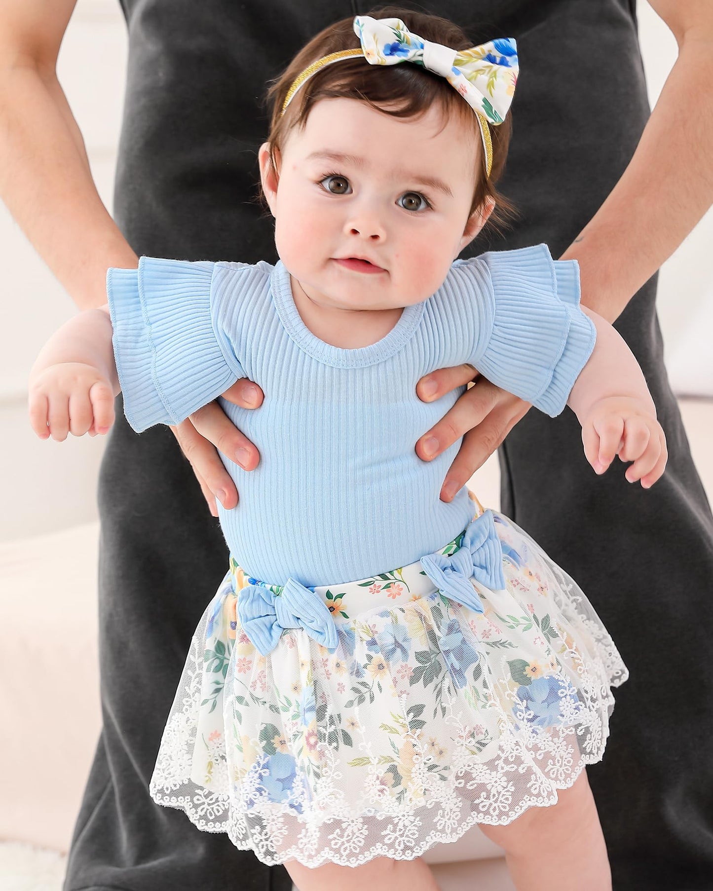 Mioglrie Preemie Clothes Girl Newborn Girl Outfits Infant Baby Girl Clothes Summer Romper Dress Shorts Set