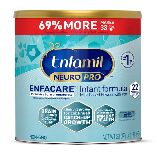 Enfamil NeuroPro EnfaCare High Calorie Premature Baby Formula, Milk-Based with Iron, Brain-Building DHA, Vitamins & Minerals for Immune Support, added easy-to-digest proteins, Baby Milk, 13.6 Oz Can