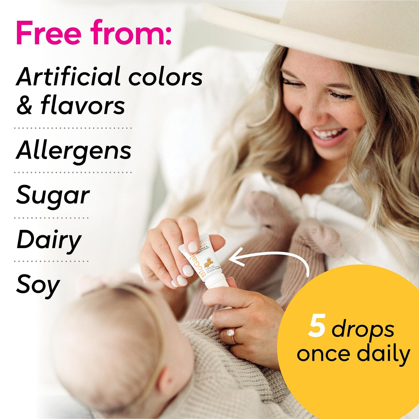 BioGaia Protectis Baby Probiotic Drops | Baby Essentials for Colic & Gas Relief | Safe for Newborns | Ease Crying, Fussing, Colic, Gas, Spit-ups & Constipation | No Dairy, Soy & Gluten | 5mL