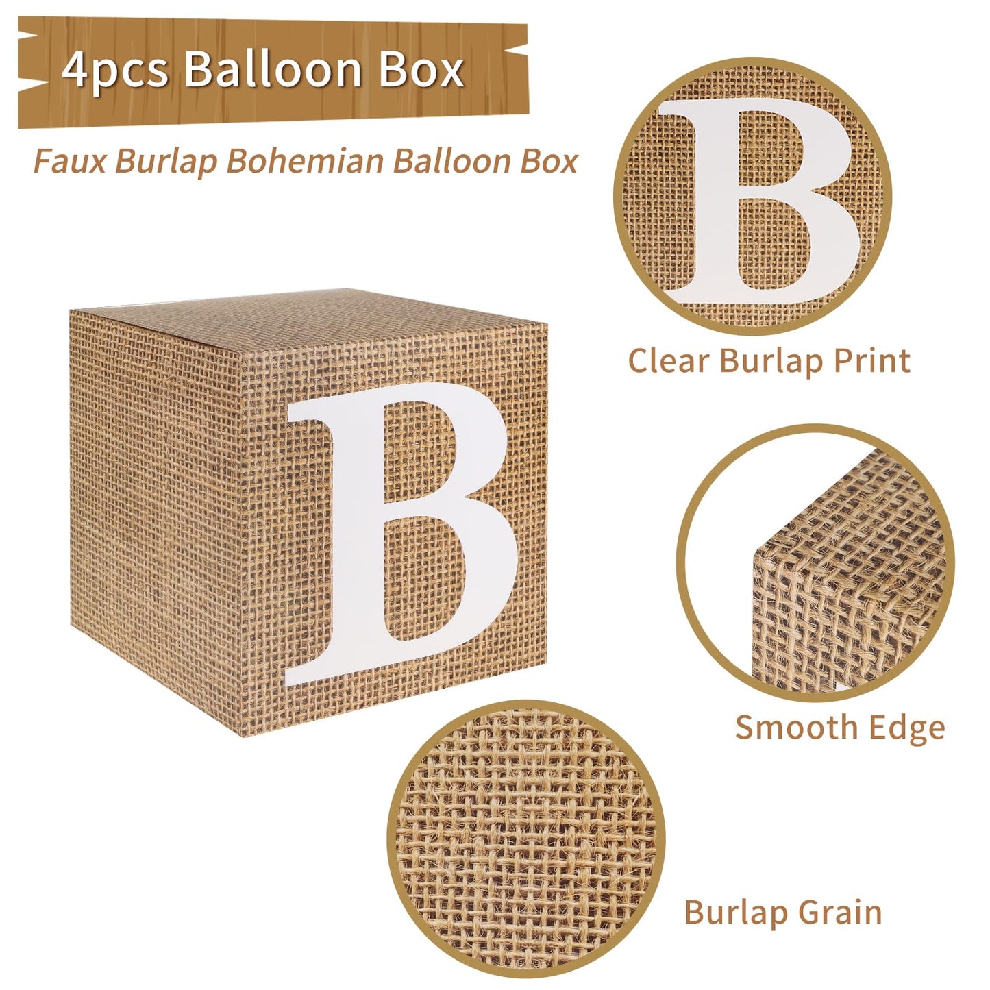 RUBFAC Sage Green Baby Boxes with Letters for Baby Shower, 4pcs Safari Baby Shower Decorations for Boy Girl Balloon Boxes Gender Reveal Birthday Party Favors