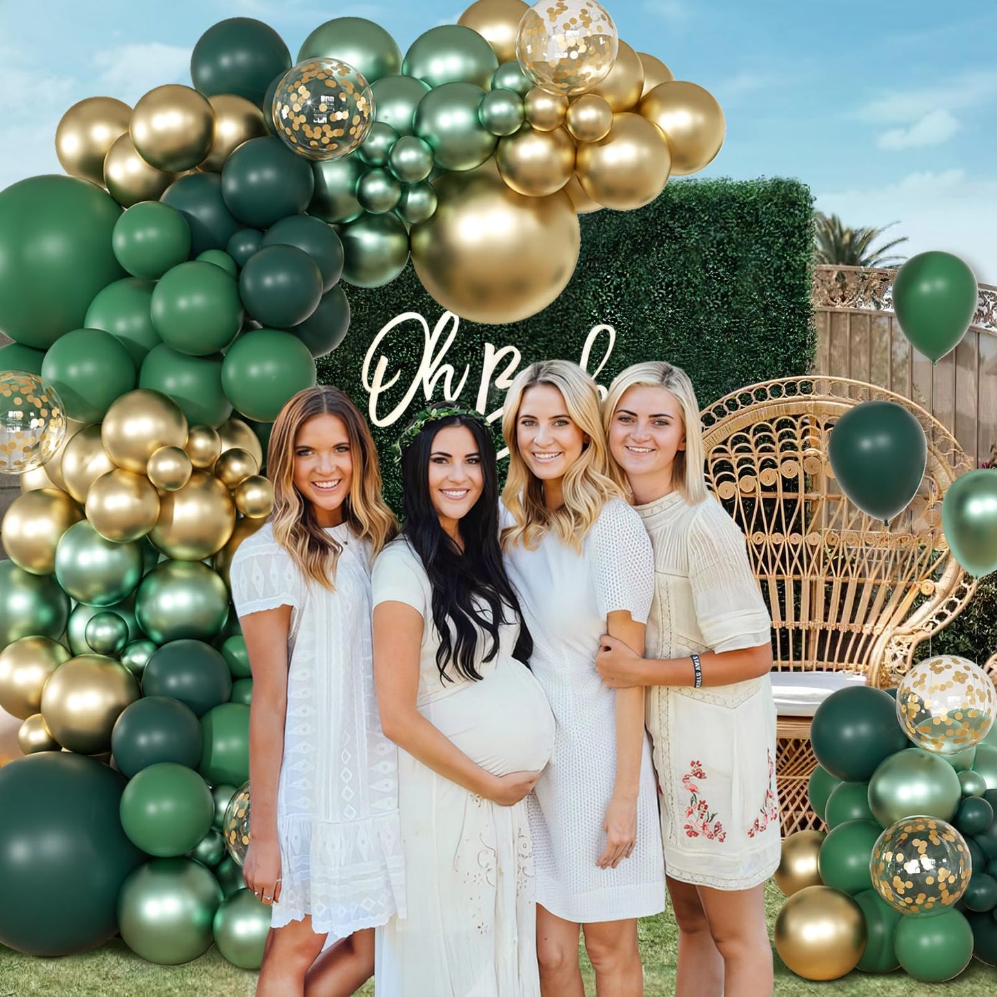 147pcs Neutral Balloon Garland Arch Kit, Different Sizes with Beige Cream Sand White Metallic Champagne Gold Balloons for Wedding Bridal Shower Birthday Boho Neutral Baby Shower Party Decorations