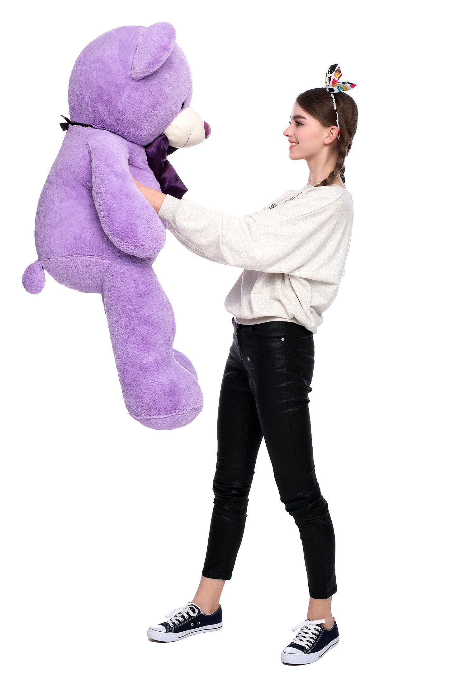 51 inch Big Teddy Bear Cute Giant Stuffed Animals Soft Plush Toy for Girlfriend Kids for Birthday Christmas Valentine's Day