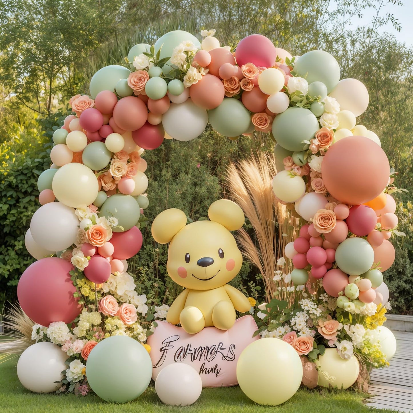 Dusty Green Nude Pink Balloons Arch Kit, Double Stuffed Pastel Balloon Arch Dark Light Green Blush Nude Cream White Sand Tan Pink Balloons for Wedding Birthday Party Woodland Baby Shower Decorations
