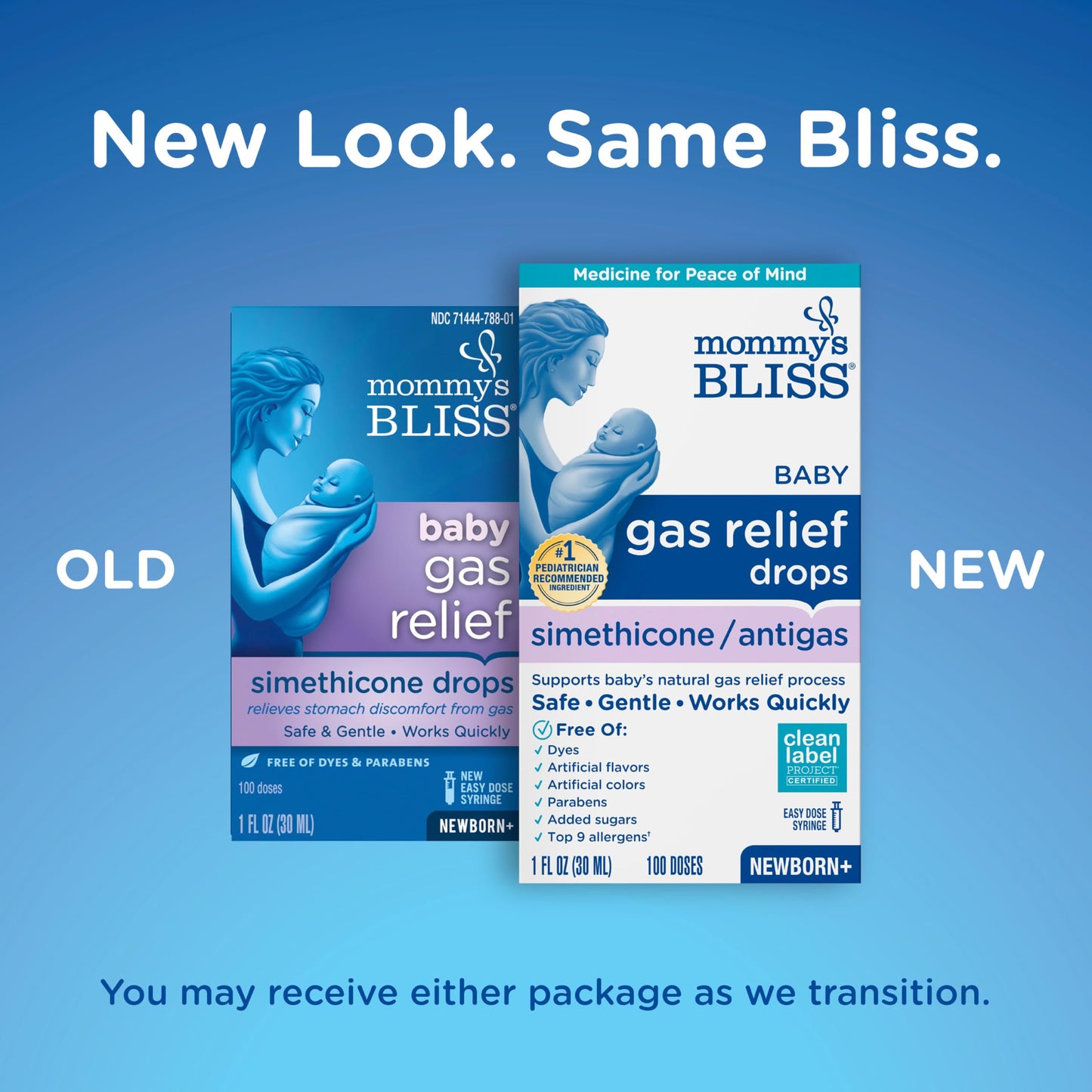 Mommy's Bliss Gas Relief Drops Bottle, Simethicone Drops for Infants, Relieves Stomach Discomfort, Safe & Gentle, Ginger Flavor, 1 Fl Oz (Pack of 1)