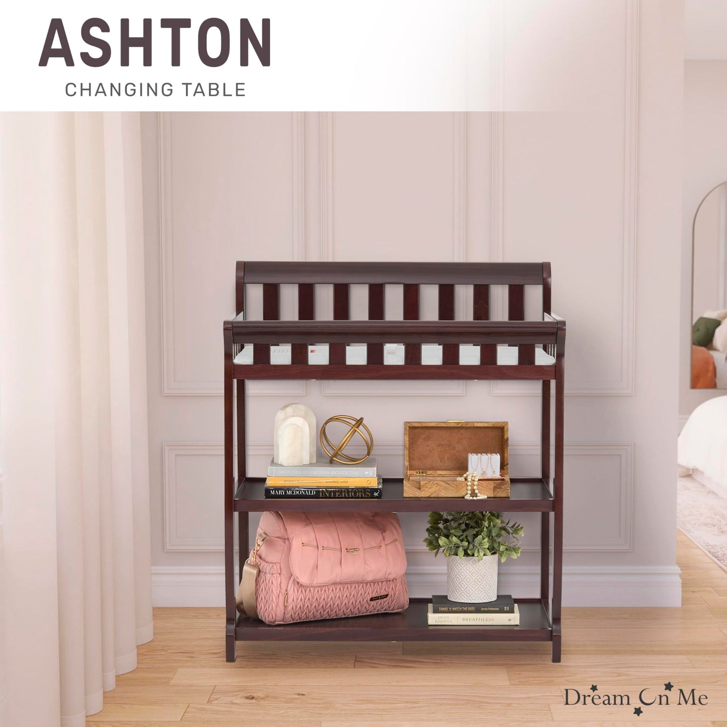 Dream On Me Ashton Changing Table, Natural, 34x20x40 Inch (Pack of 1)
