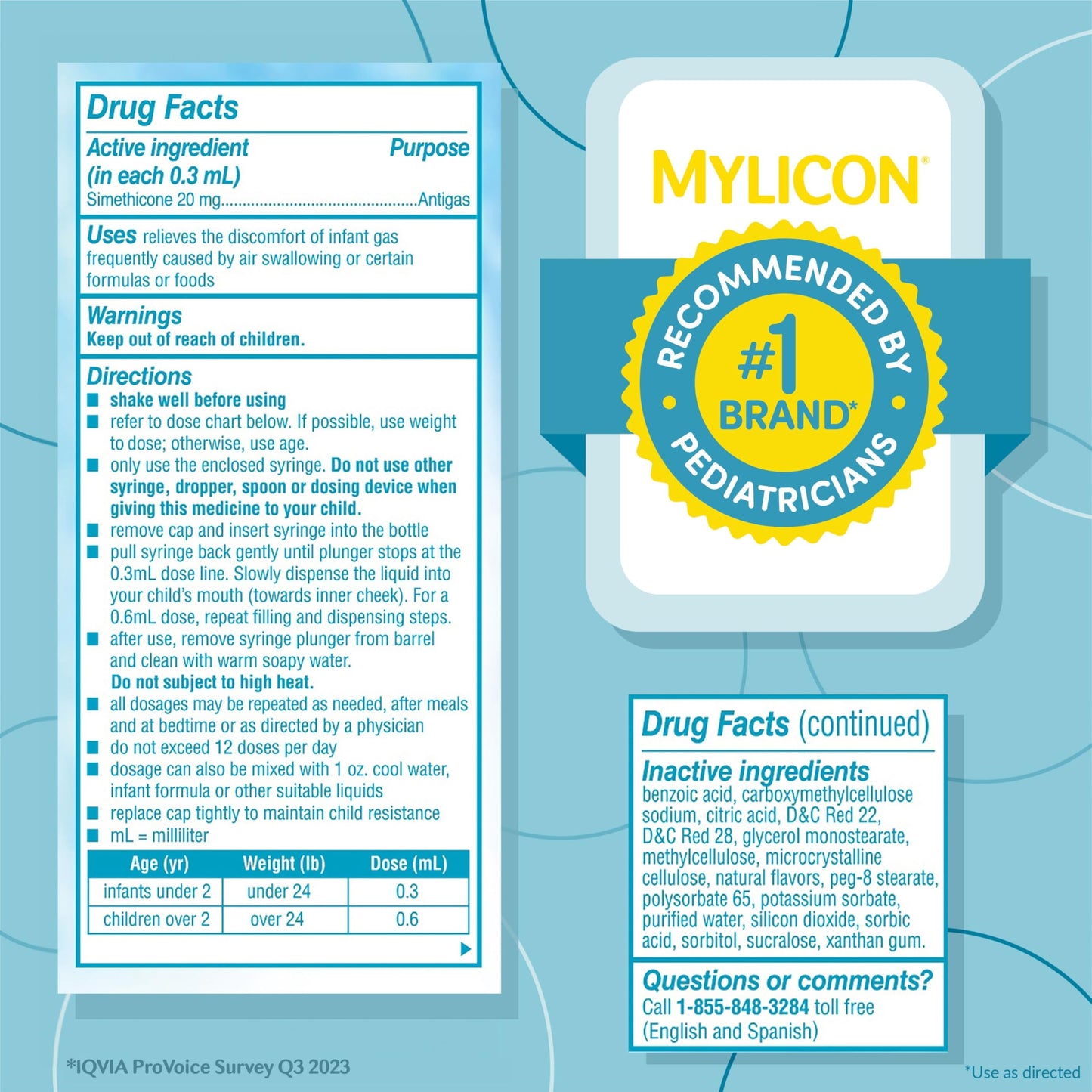 Mylicon Gas Relief Drops for Infants and Babies, Original Formula, 1 Fluid Ounce