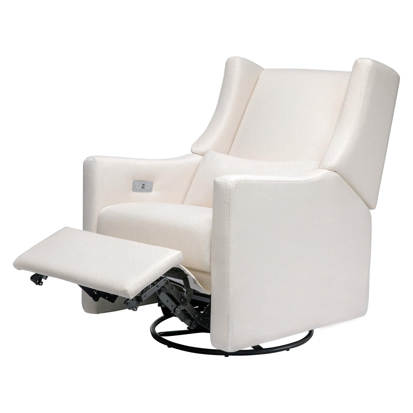 Babyletto Kiwi Electric Power Glider Recliner Nursery Chair w/ USB Ports - Water & Stain Resistant Glider Rocking Chair for Nursery - GREENGUARD Gold Certified Swivel Rocker Recliner Chair - Cream