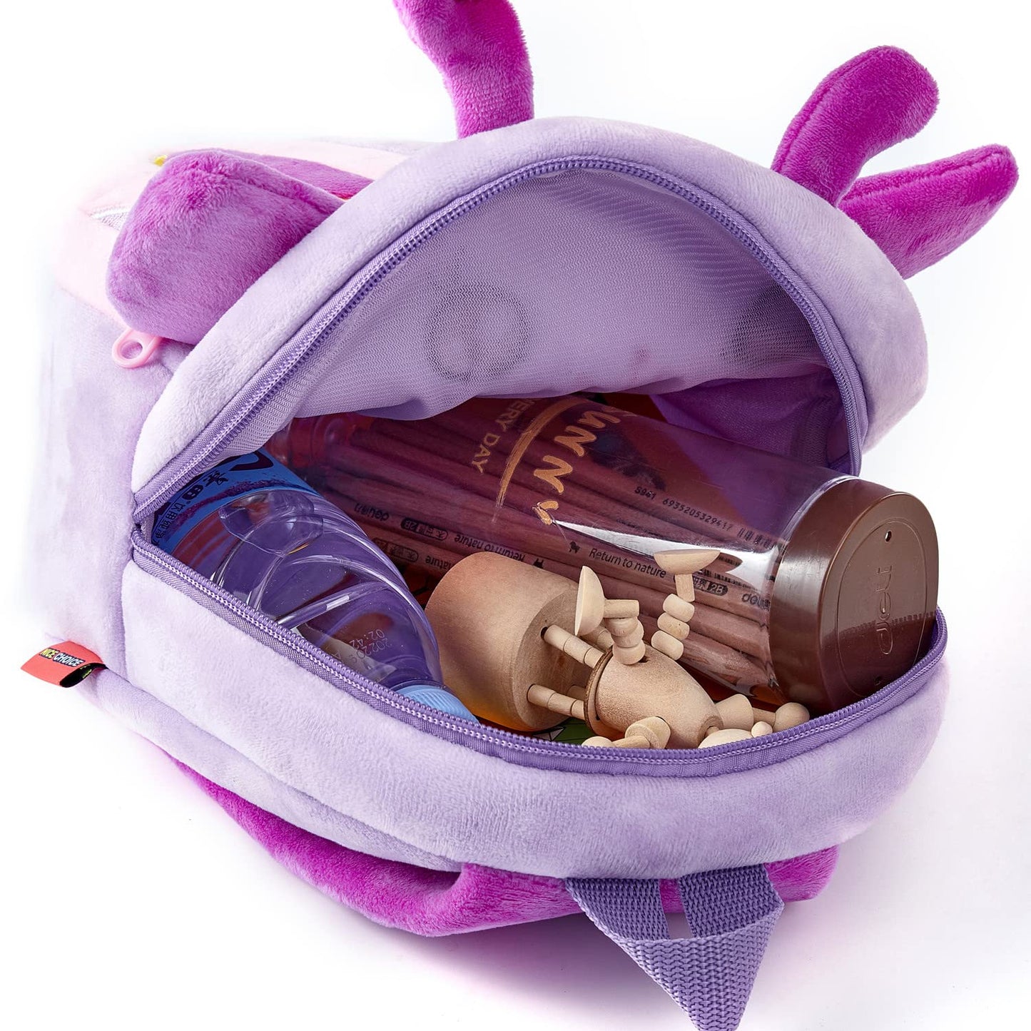 NICE CHOICE Cute Toddler Backpack Toddler Bag Plush Animal Cartoon Mini Travel Bag for Baby Girl Boy 2-6 Years(Grey Elephant)