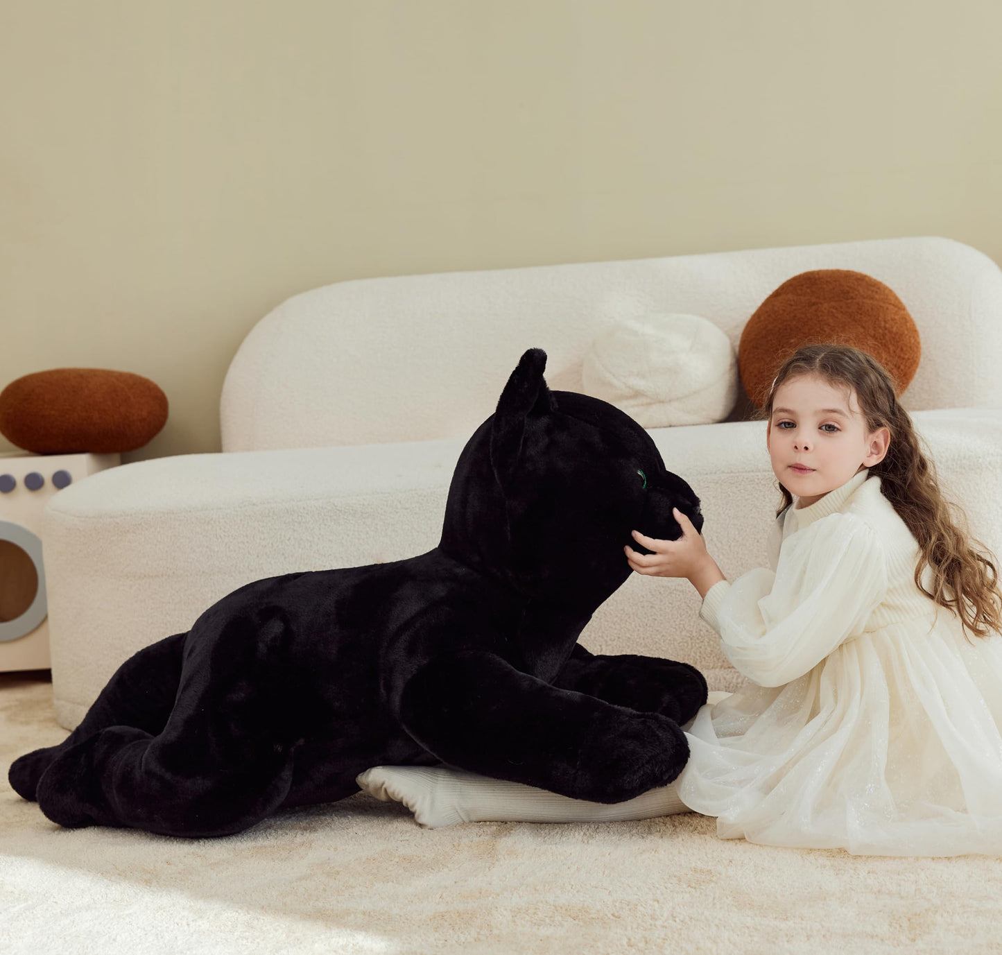 IKASA Giant Cat Stuffed Animal Plush Toy,Big Large Jumbo Soft Toys,30" Cute Huge Size Fluffy Plushy Fat Plushie,Gifts for Kids