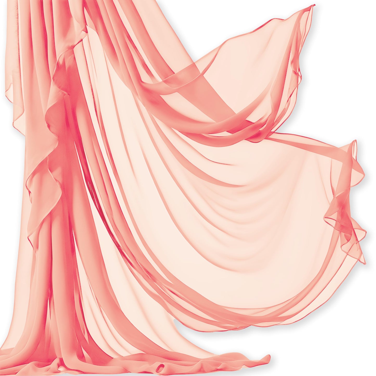 Barcelonetta | Chiffon Fabric | Decoration, Drapery Fabric | Wedding, Gender Reveal, Baby Shower, Birthday | for Arbor, Arch, Canopy, Table and Chair Decoration (Dusty Rose, 10 Yards)