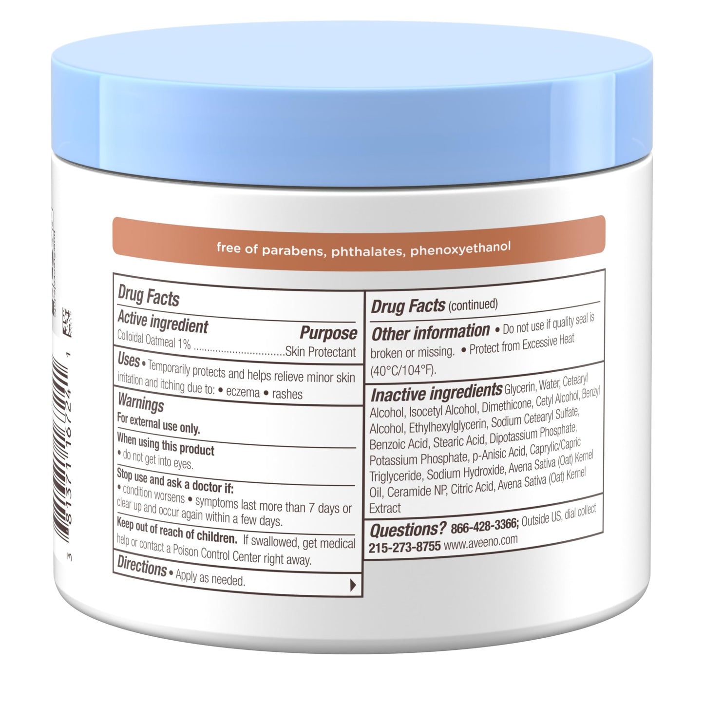 Aveeno Baby Eczema Therapy Nighttime Moisturizing Body Balm, Soothes & Relieves Dry, Itchy Skin from Eczema, HSA/FSA Eligible, Hypoallergenic, Fragrance- & Steroid-Free, 11 oz