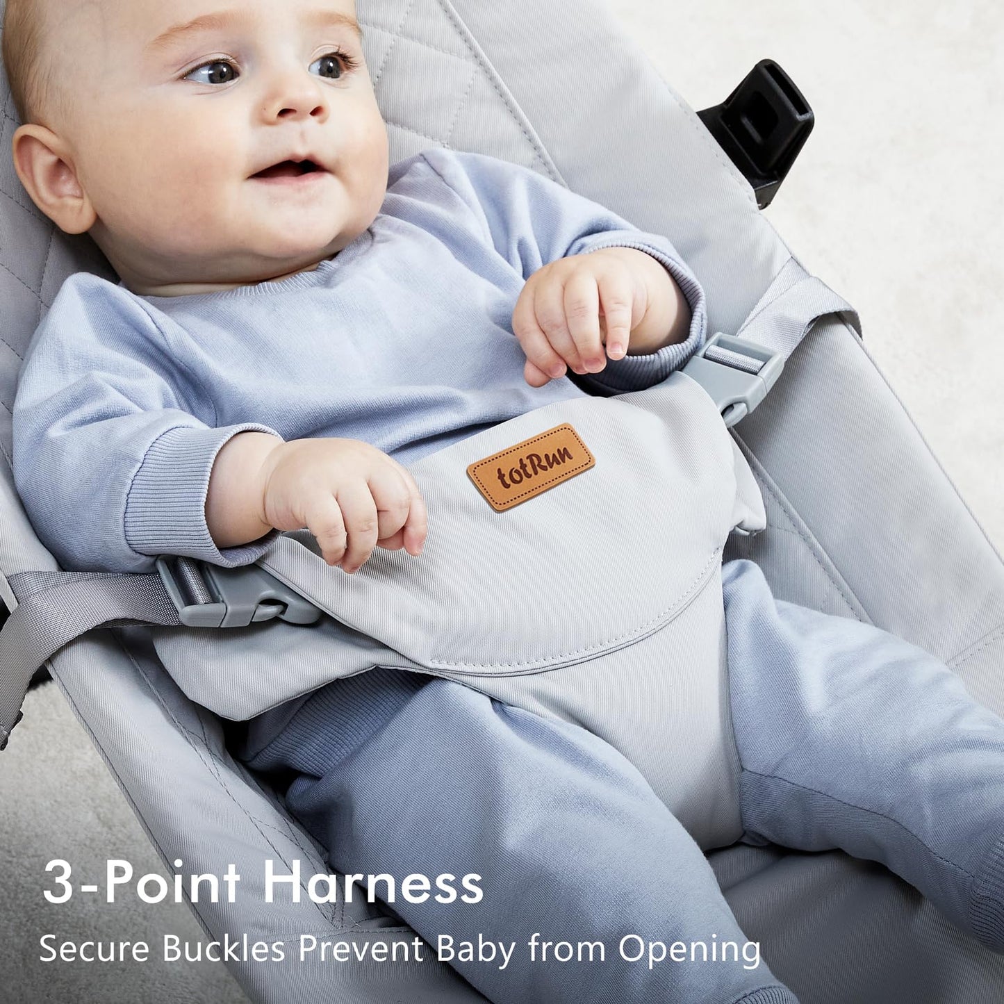 Baby Bouncer Chair - Comfortable Support for Your Little One's Blissful Moments (Normal, Black)
