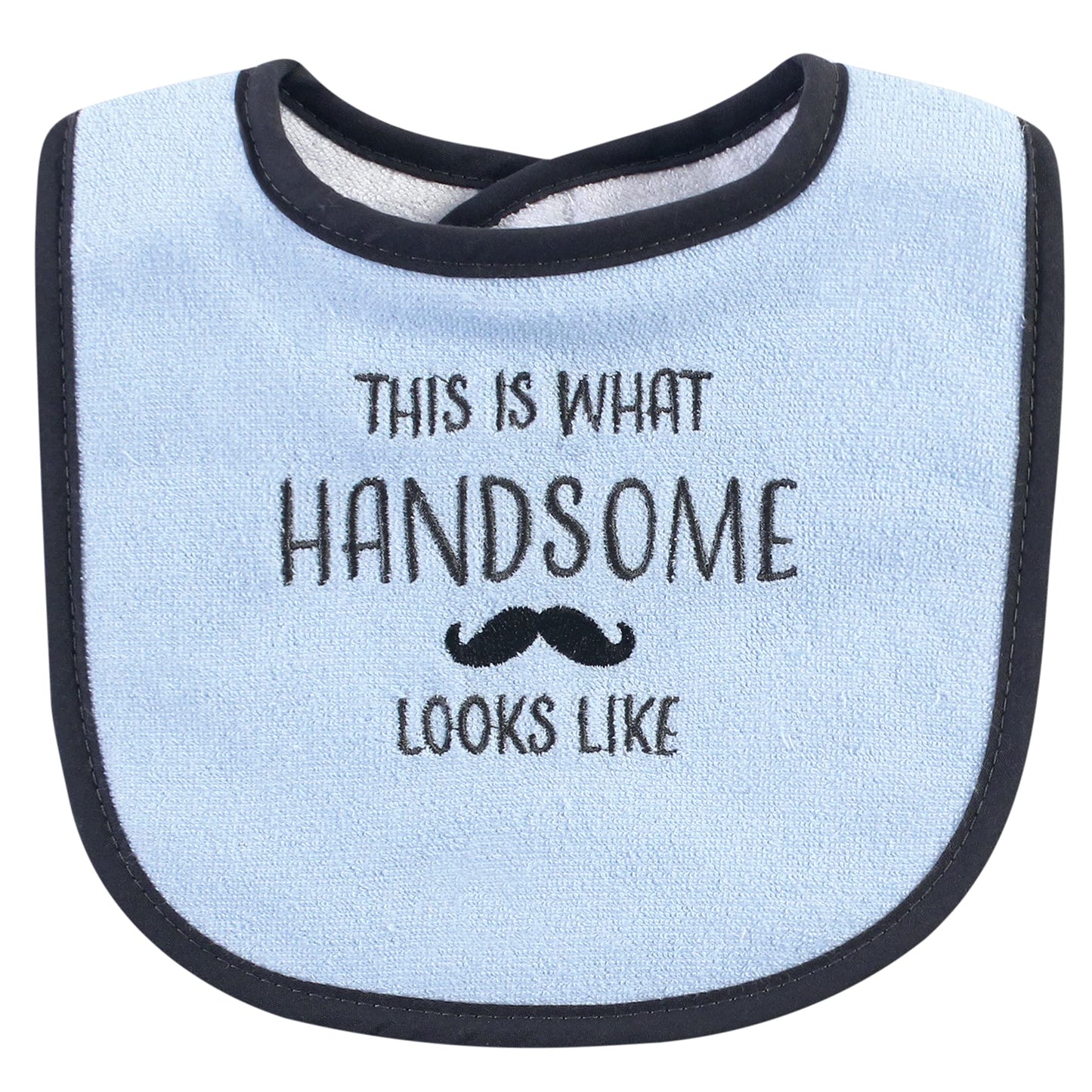 Hudson Baby Unisex Baby Cotton Terry Bib and Burp Cloth Set, Dinner Date, One Size