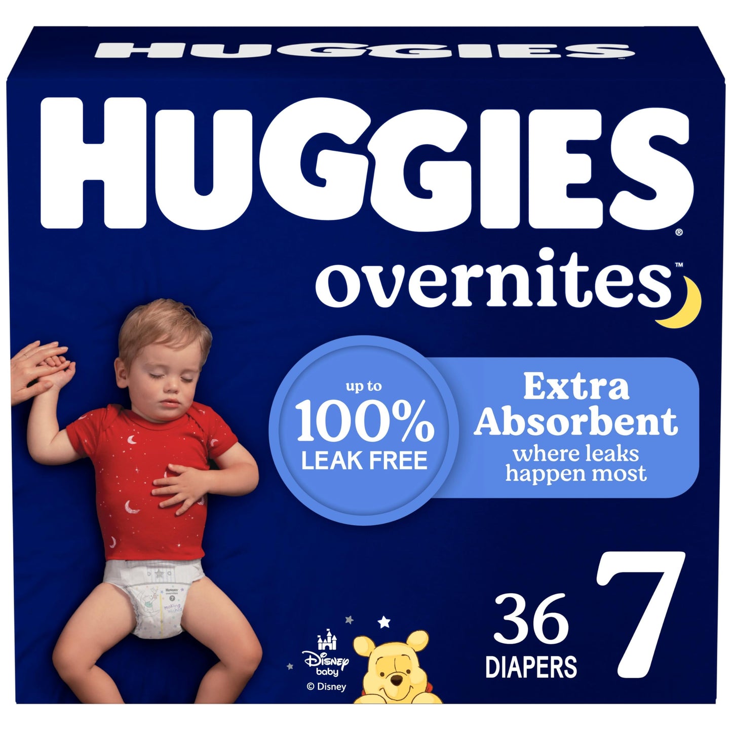 Huggies Size 5 Overnites Baby Diapers: Overnight Diapers, Size 5 (27+ lbs), 100 Ct (2 Packs of 50)