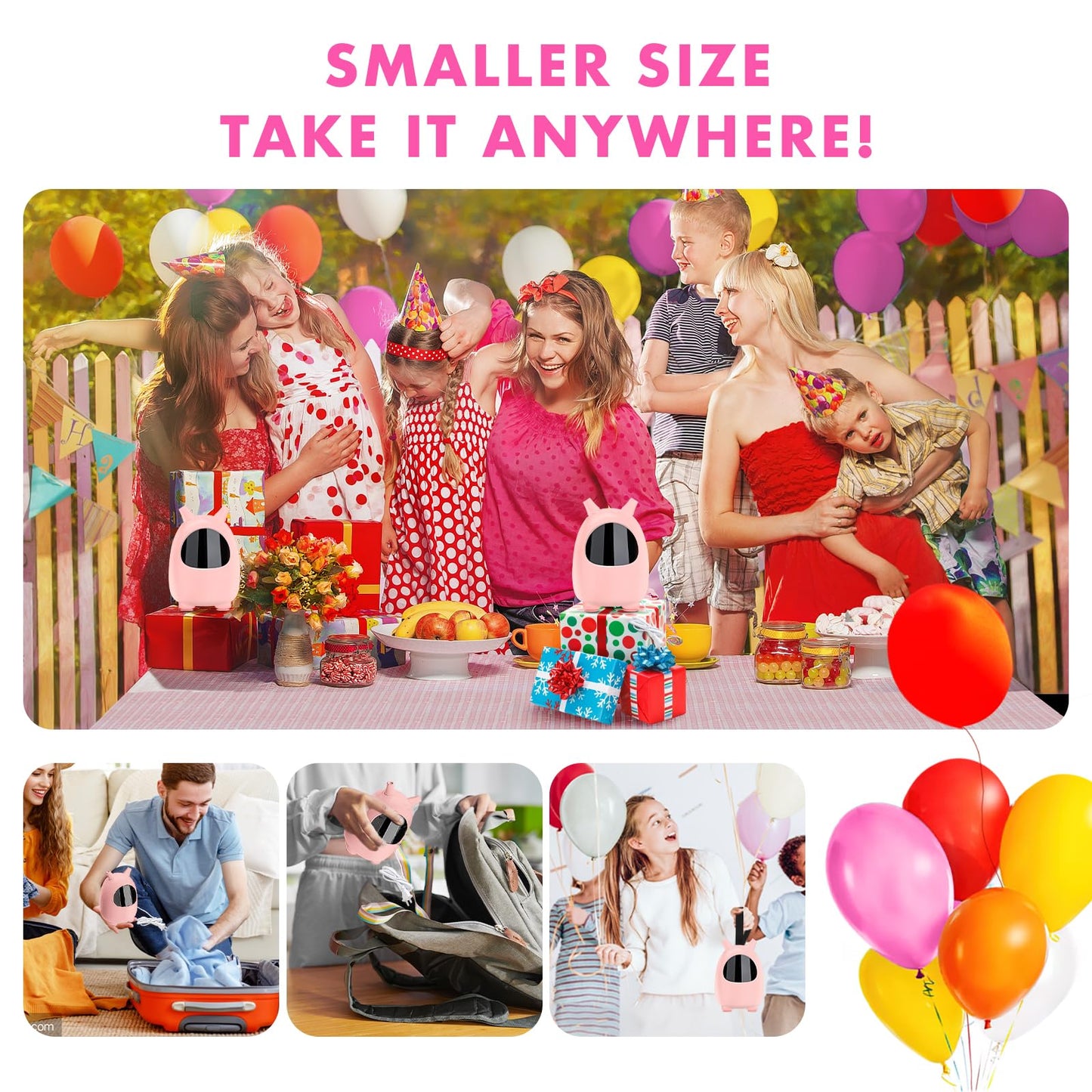 Balloon Pump Electric, SPLAKS Balloons Inflator Air Pump Portable Balloon Blower for Garland Arch, Party Decoration