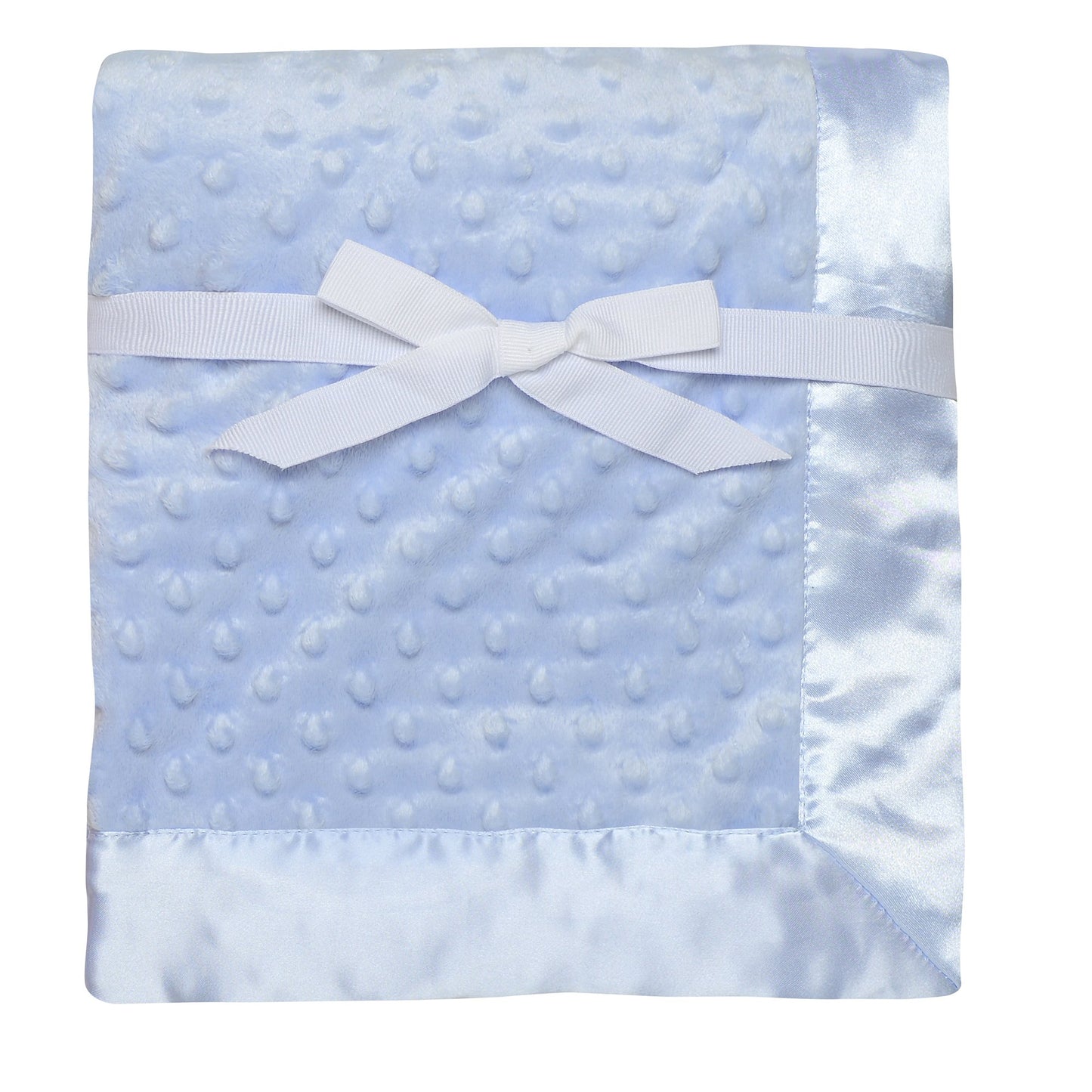 Baby Starters Textured Dot Blanket with Satin Trim, Pink 30" x 40"