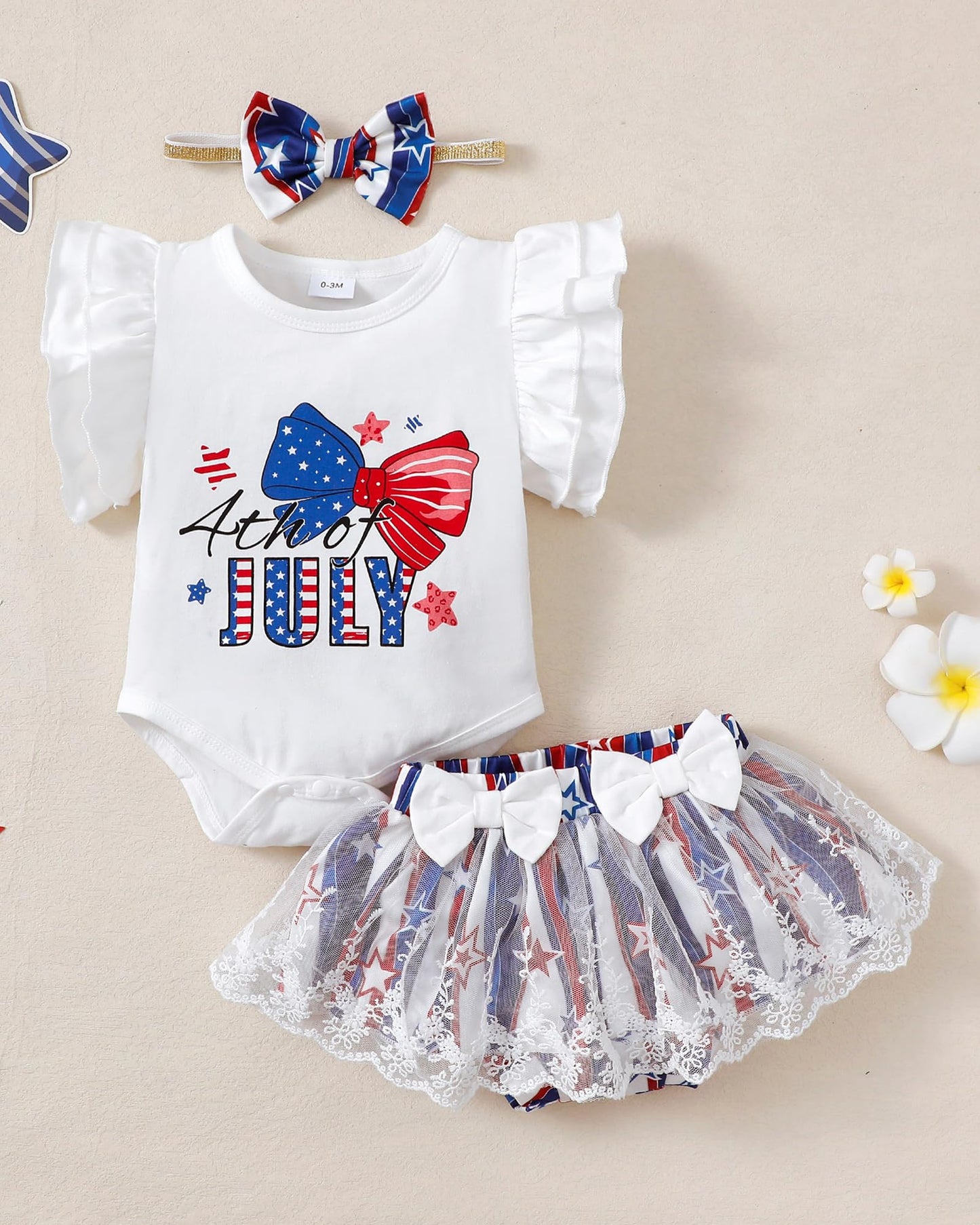Mioglrie Preemie Clothes Girl Newborn Girl Outfits Infant Baby Girl Clothes Summer Romper Dress Shorts Set