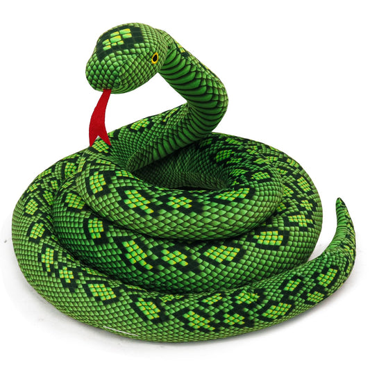 Snake Plush 118inch/300cm Stuffed Snake Animal Large Snake Toys Christmas Birthday Gifts for Boys Girls Kids Giant Stuffed Animals Snake Lifelike Plush Snake Fake Snake Yellow