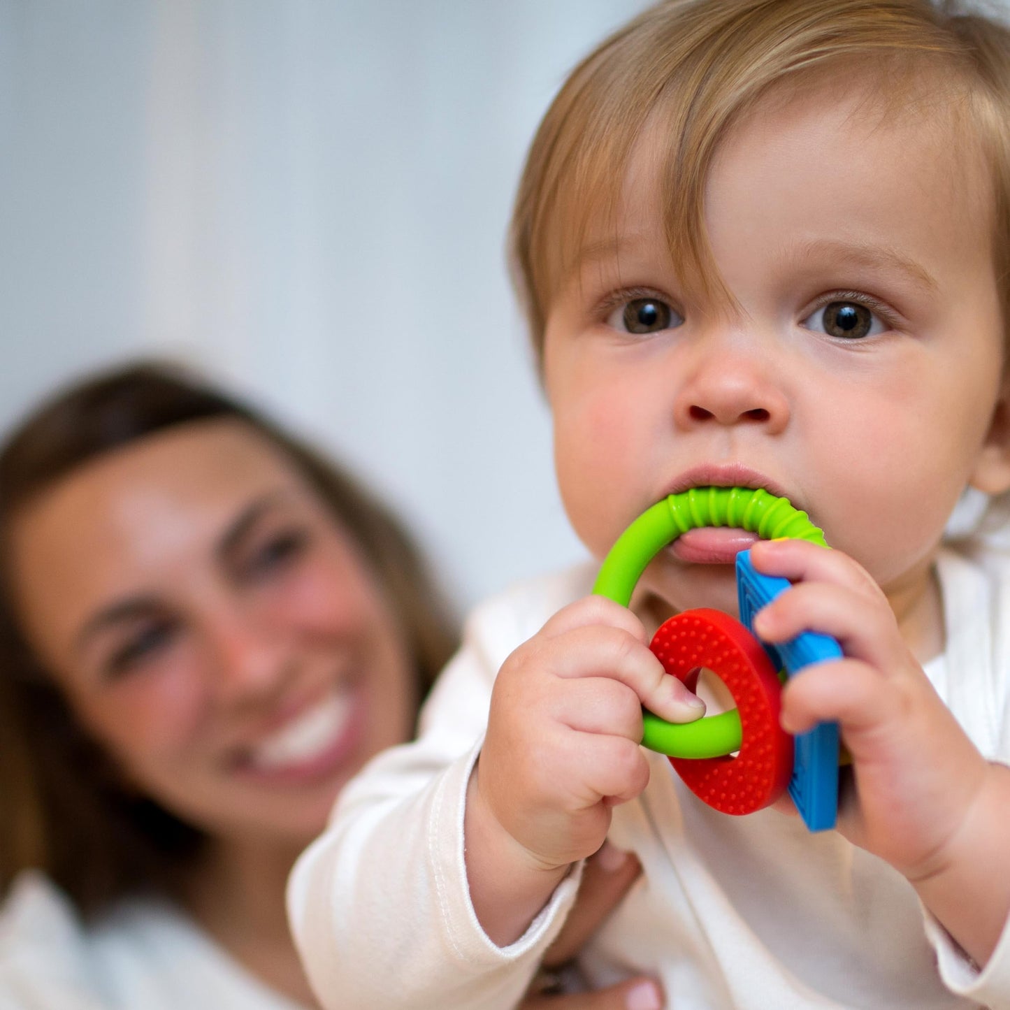 Dr. Brown's AquaCool Water-Filled Baby Teether, Cools & Massages Sore Gums, BPA Free, Pineapple and Apple, 2 Pack, 3m+