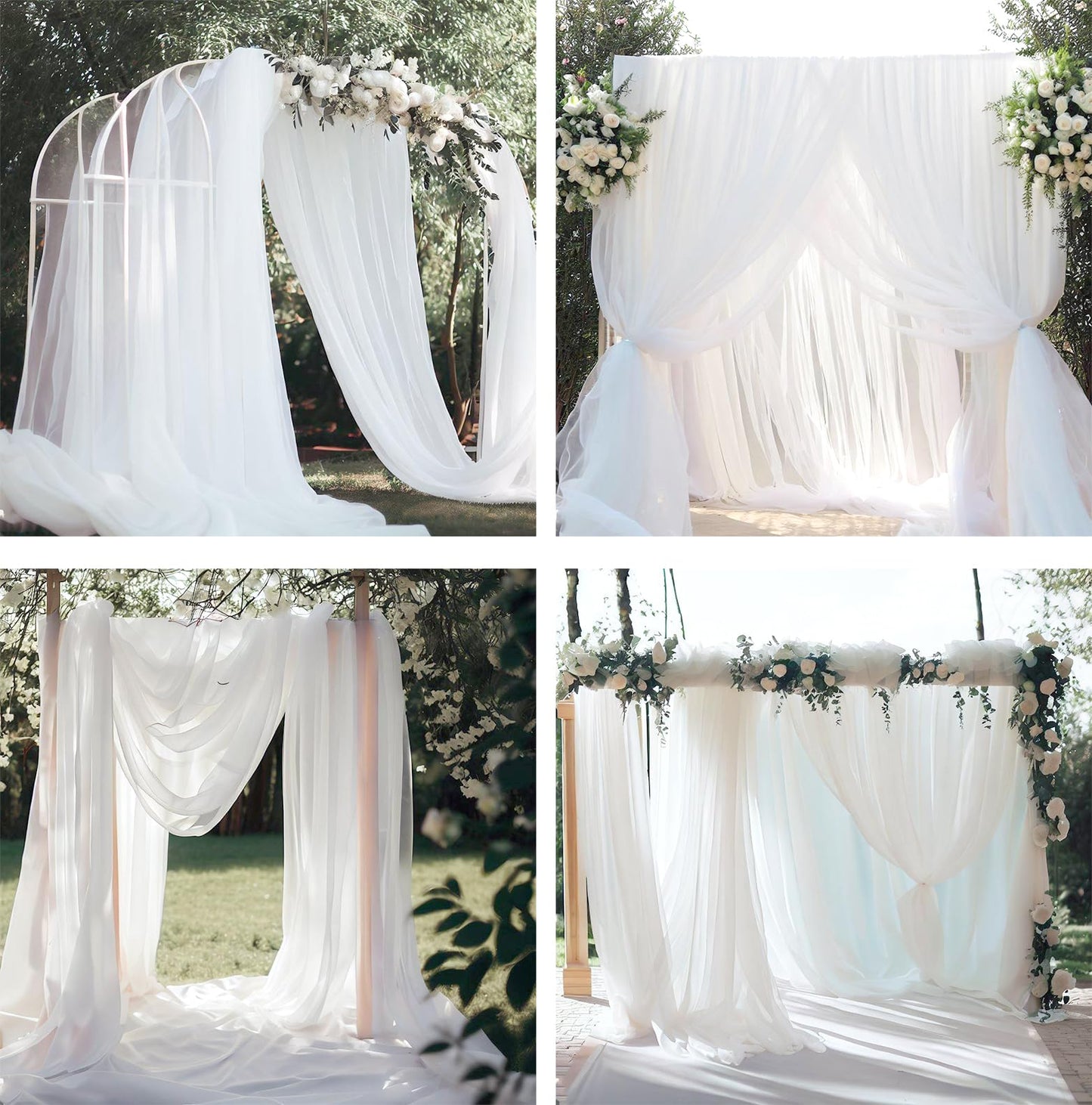 Barcelonetta | Chiffon Fabric | Decoration, Drapery Fabric | Wedding, Gender Reveal, Baby Shower, Birthday | for Arbor, Arch, Canopy, Table and Chair Decoration (Dusty Rose, 10 Yards)