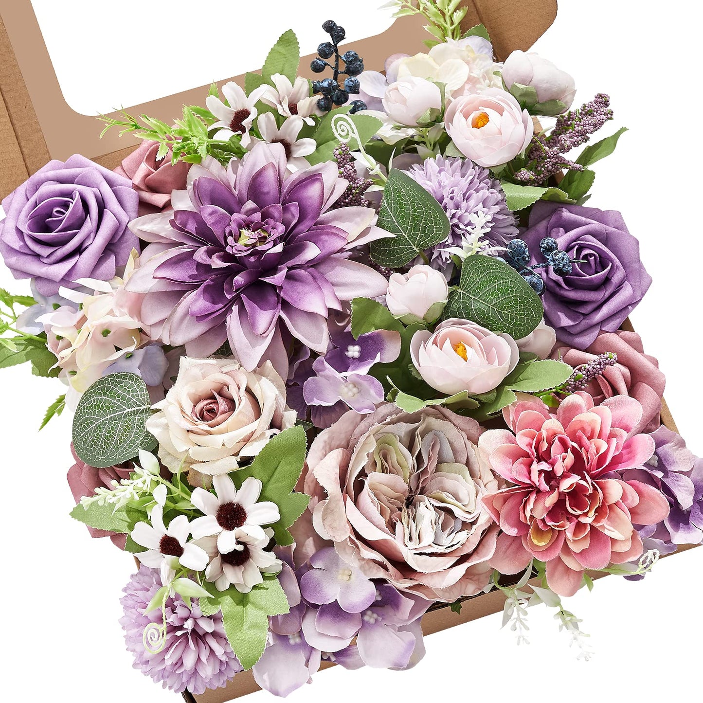 Serwalin Pink Artificial Flowers, Silk Fake Flowers for DIY Wedding Bridal Bouquets, Wedding Cake Flowers for Table Centerpieces Baby Shower Birthday Party Home Decorations