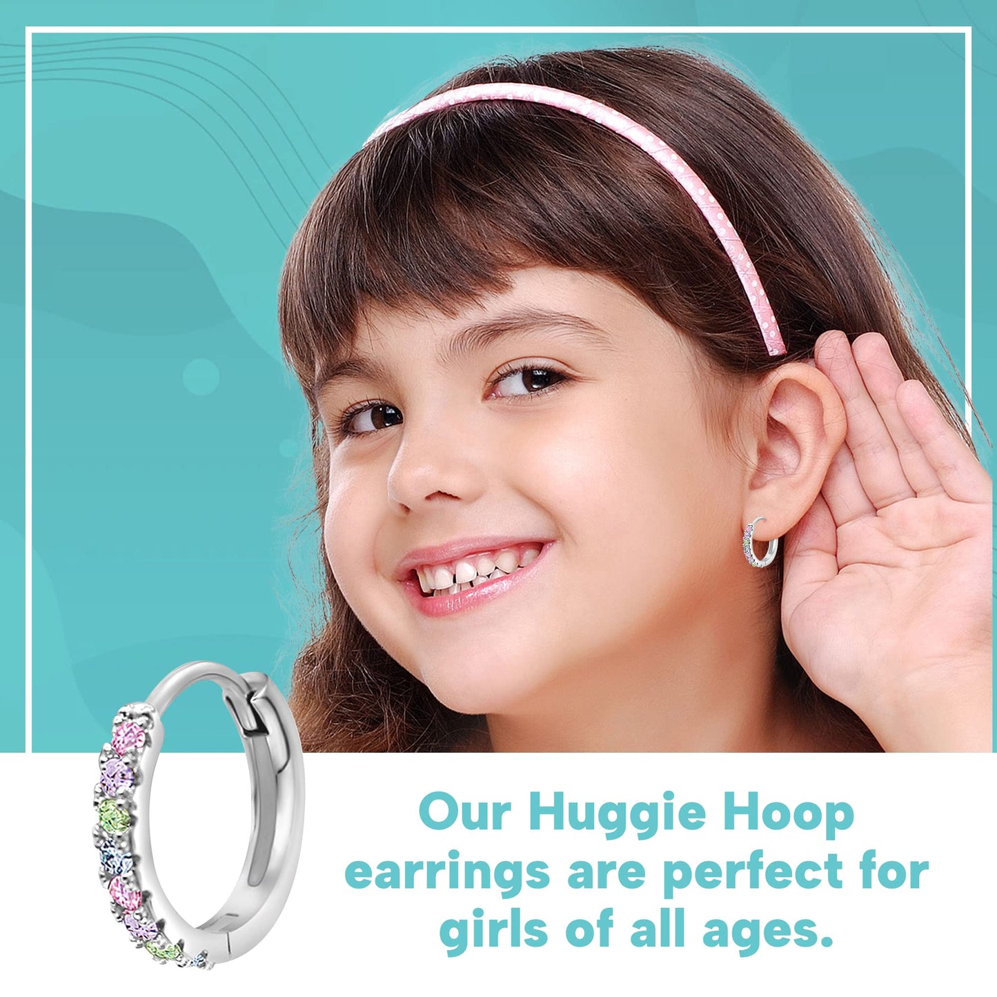 Chanteur Hypoallergenic Huggie Earrings for Girls & Women - Small Hoop Design, Perfect for Teens & Kids