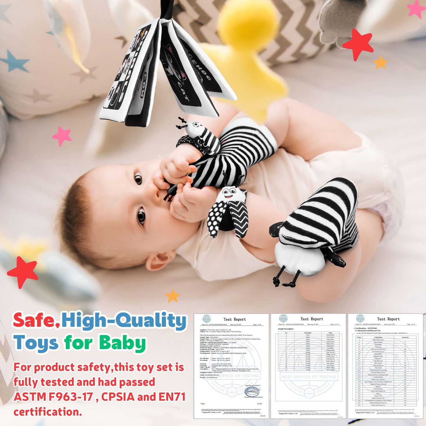 Baby Rattles 0-6 Months: Baby Toys Baby Essentials Rattles for Babies 6-12 Months Infant Toys 0-3 Months Newborn Toys Wrist Rattle Socks - Newborn Essentials Must Haves Gifts for Girl Boy