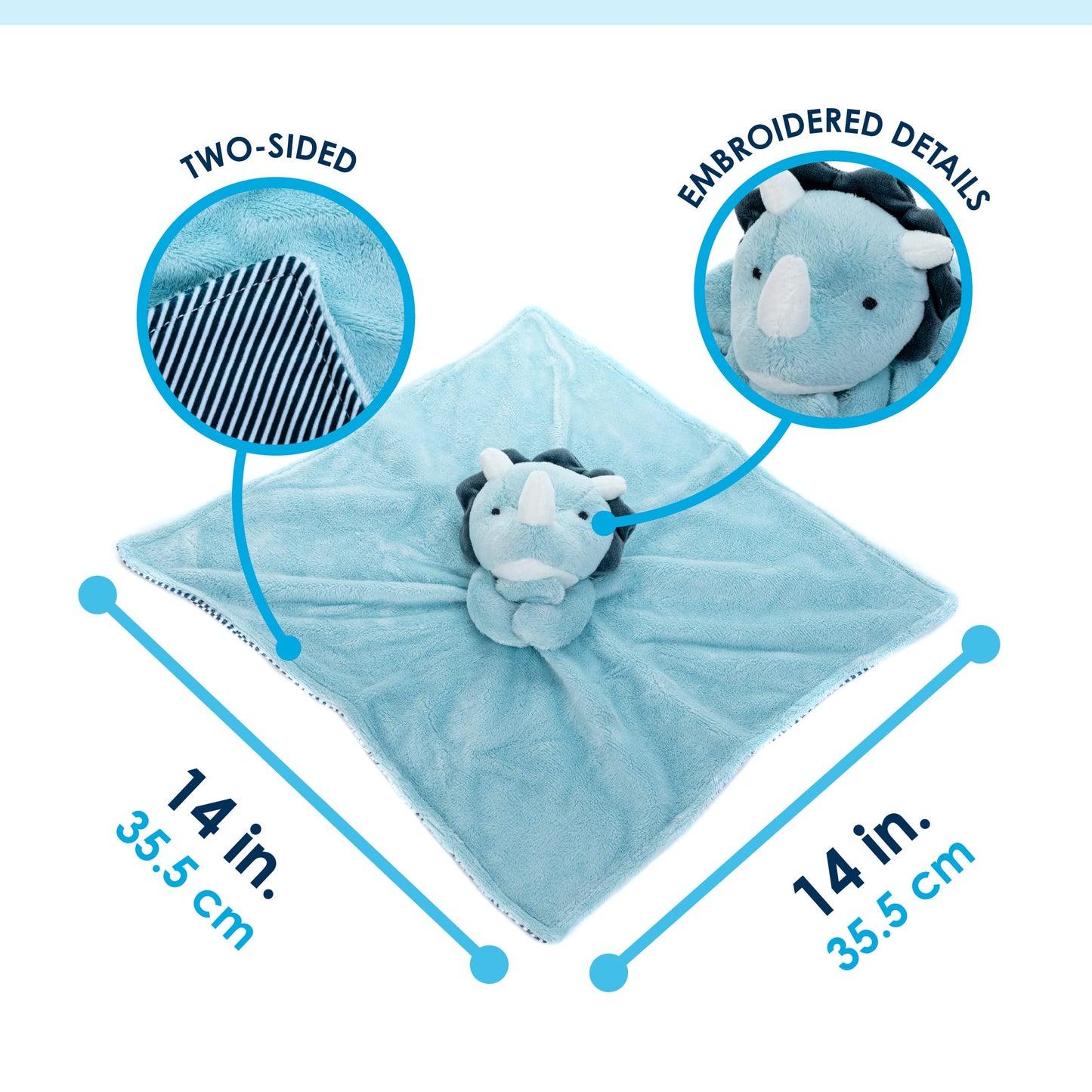 KIDS PREFERRED Carter's Baby Blanket Unisex Loveys for Babies Essentials, Newborn Boys and Girls Security Blankets with Soft Minky Fabric, Snuggle Toy Plush Stuffed Animal - Spotted Cow