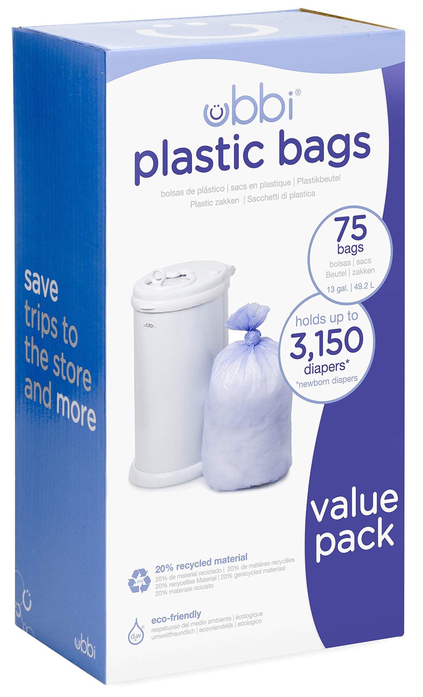 Ubbi Diaper Pail Bags and Refills Value Pack