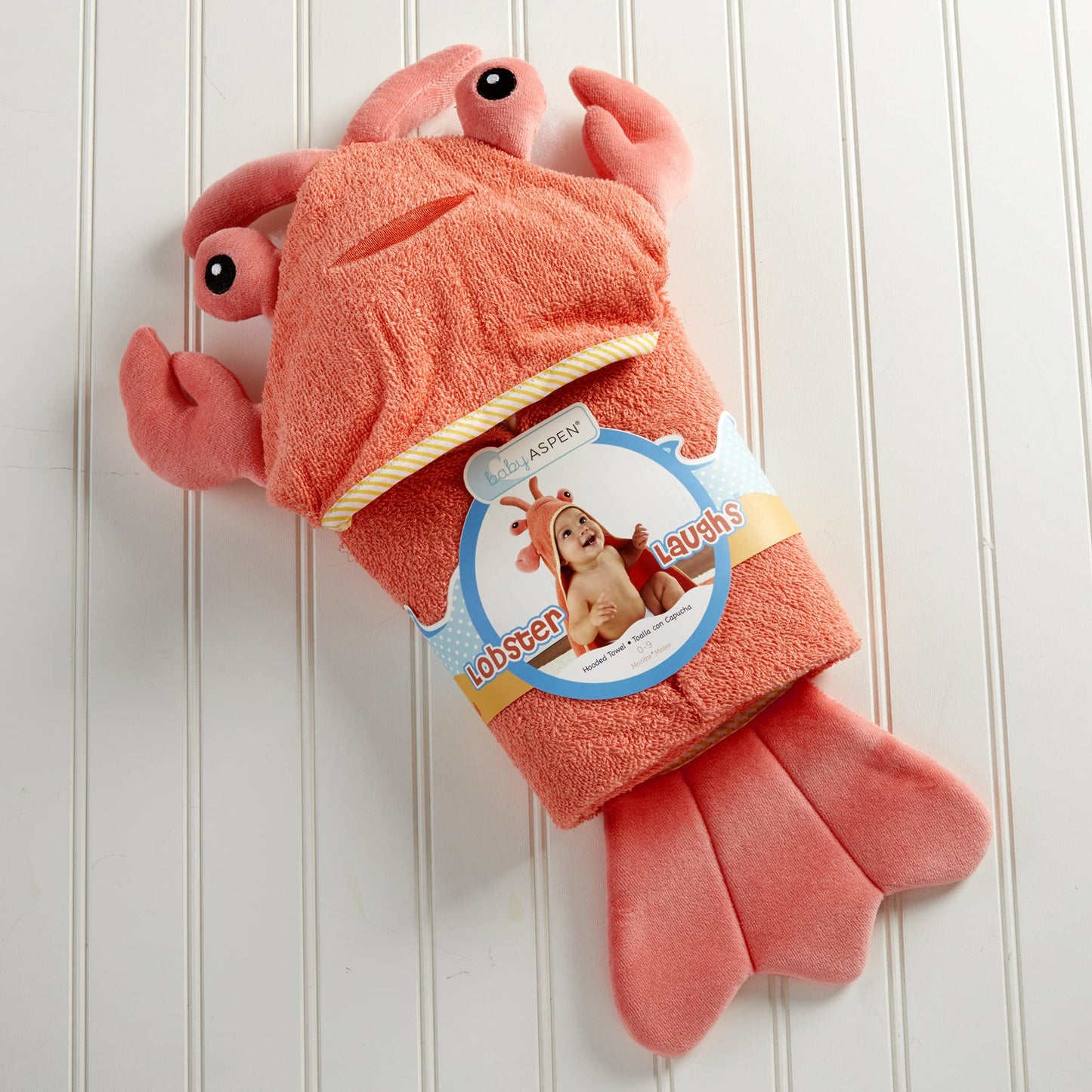 Baby Aspen "Utterly Adorable Cow Hooded Towel/Baby Robe, 0-9 Months
