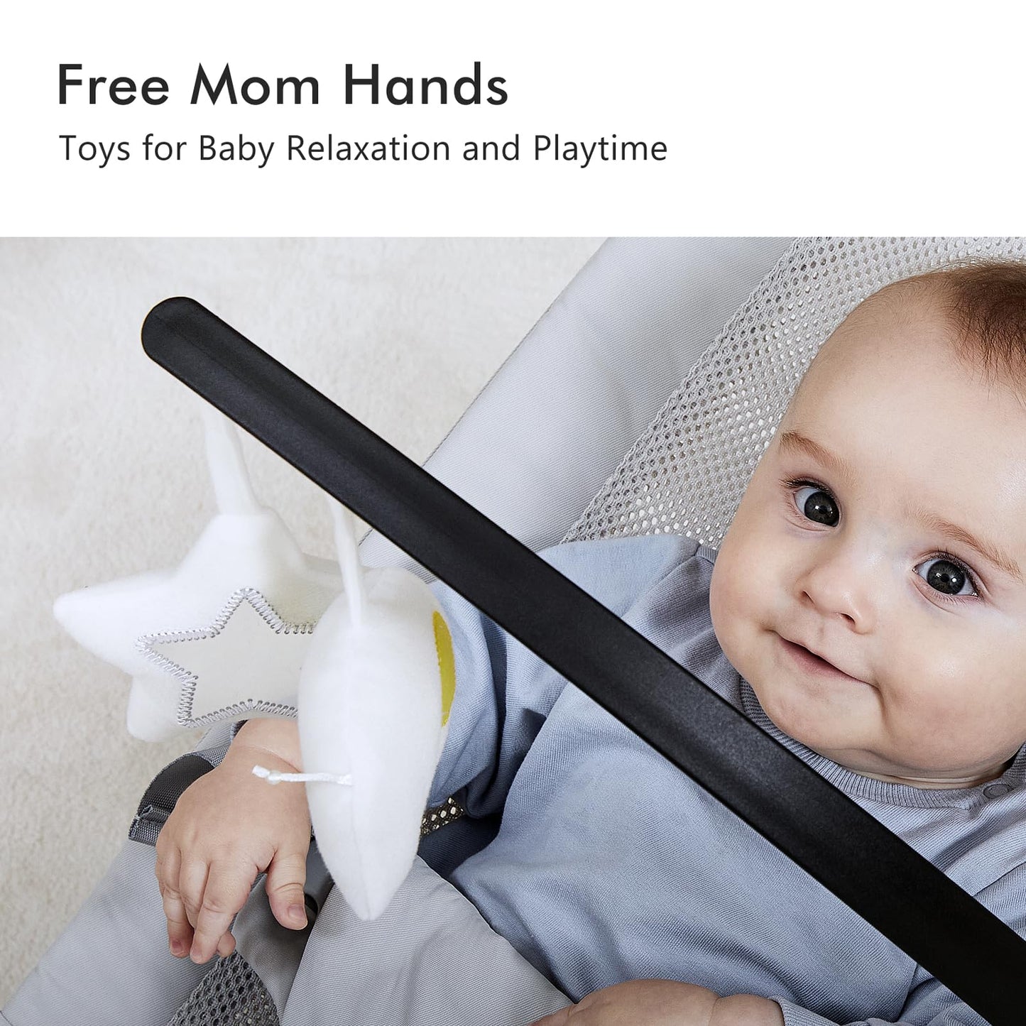 Baby Bouncer Chair - Comfortable Support for Your Little One's Blissful Moments (Normal, Black)