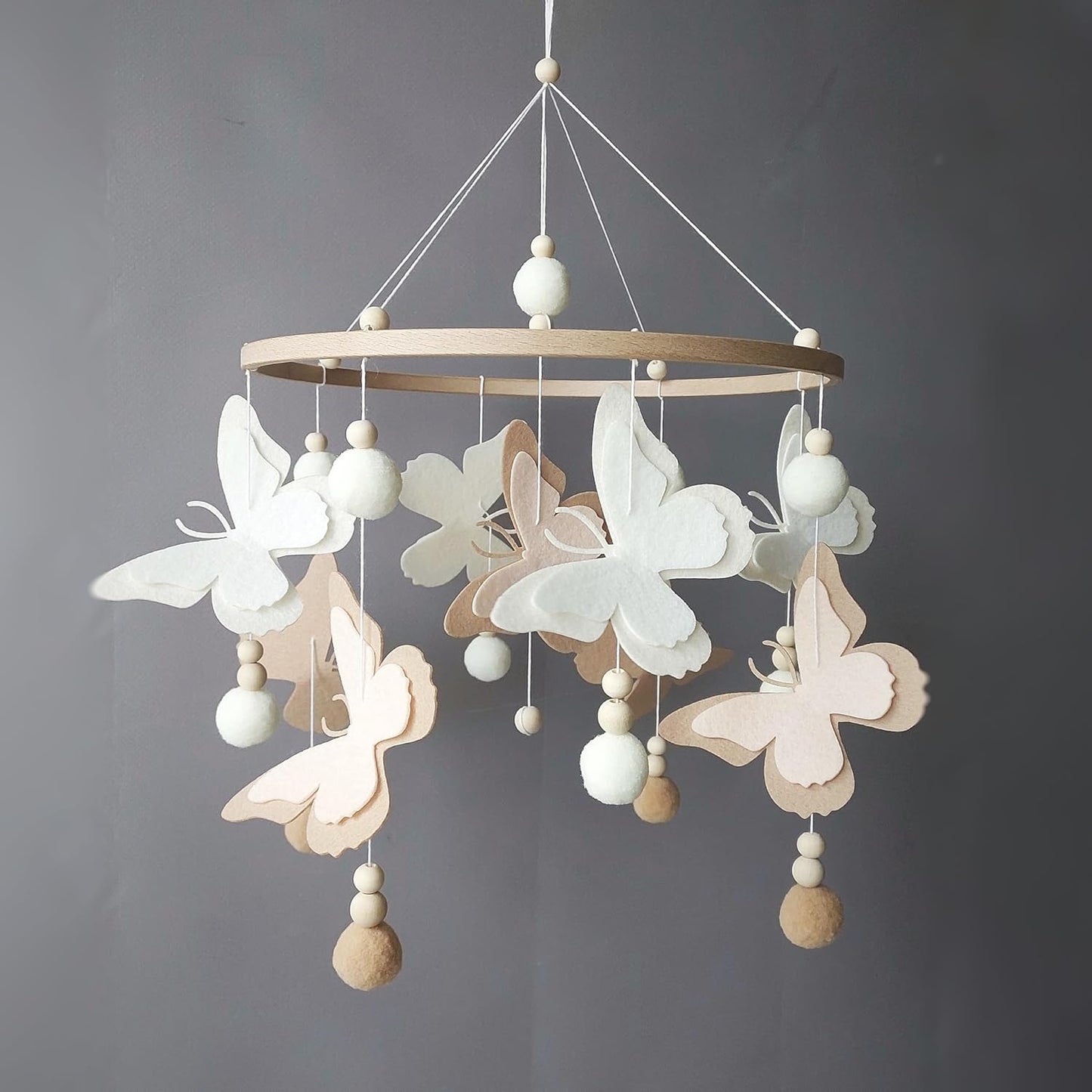 Butterfly mobile Crib mobile for girls Boho baby mobile over crib Baby girl nursery decor