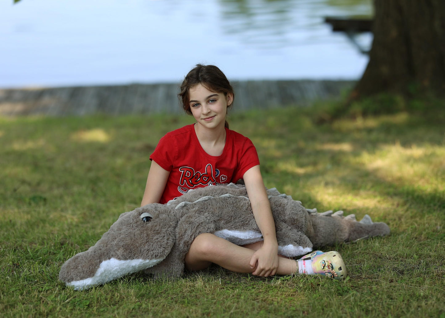 MorisMos Giant Alligator Stuffed Animal, 67inch Soft Large Alligator Plush Toy, Big Stuffed Crocodile Gifts for Kids Boys Girls