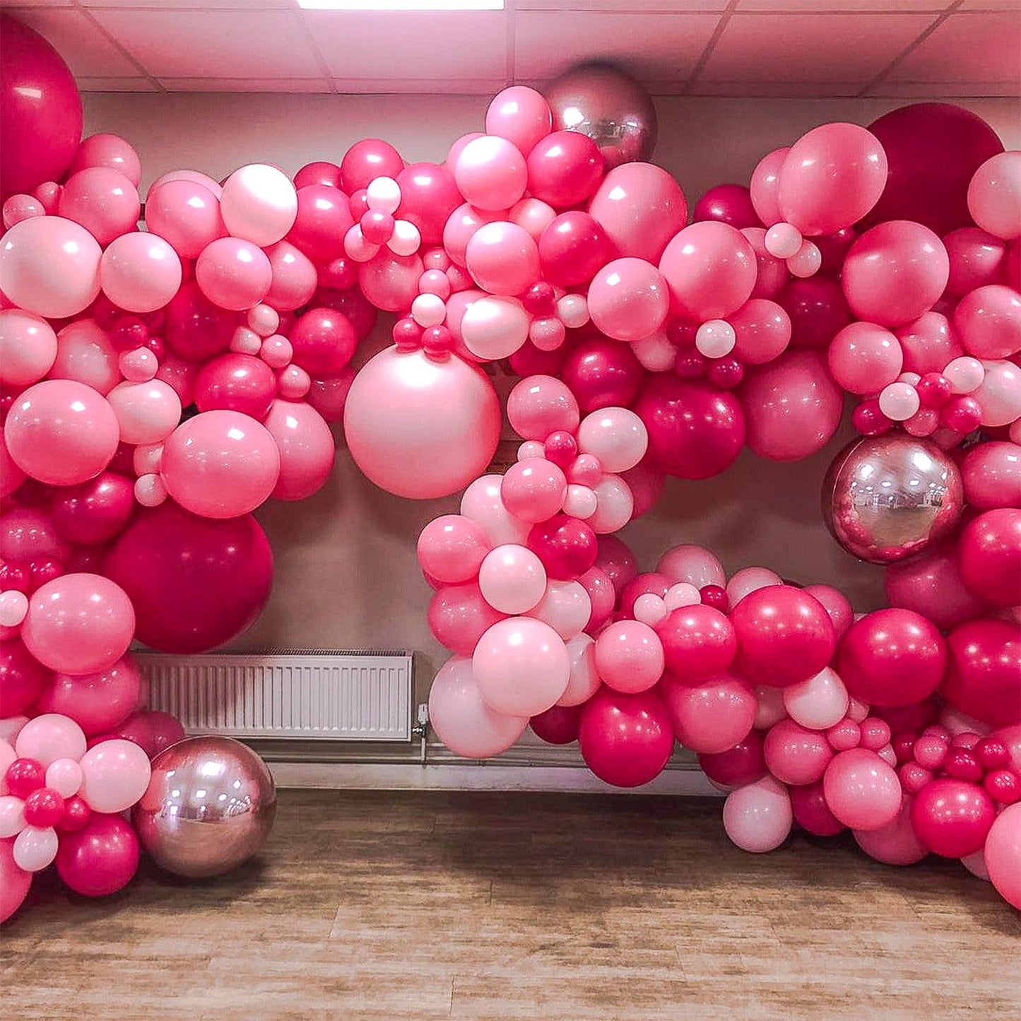 Retro Blush Pink Balloons, 60 Packs 12 Inch Dusty Pink Metallic Chrome Rose Gold White Sand Nude Balloons for Bridal Baby Shower Girls Boho Birthday Wedding Decorations Supplies
