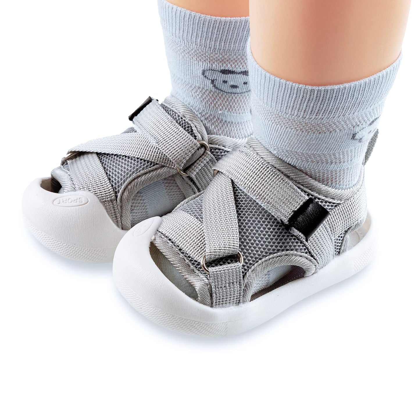 RVROVIC Boys Girls Athletic Sports Sandals Open-Toe Breathable Rubber Sole Beach Water Shoes for Toddler