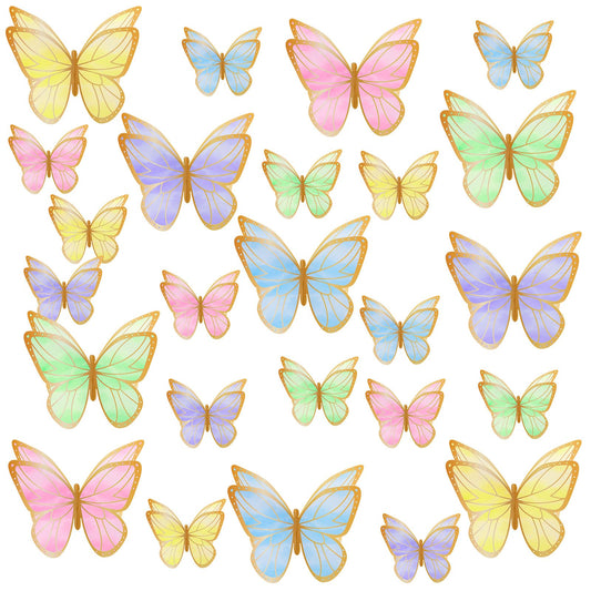 Yexiya 15 Pieces Butterfly Table Centerpiece Birthday Party Decorations Table Toppers Centerpieces Butterfly Theme Party Decor for Birthday Shower Supplies (Classic)