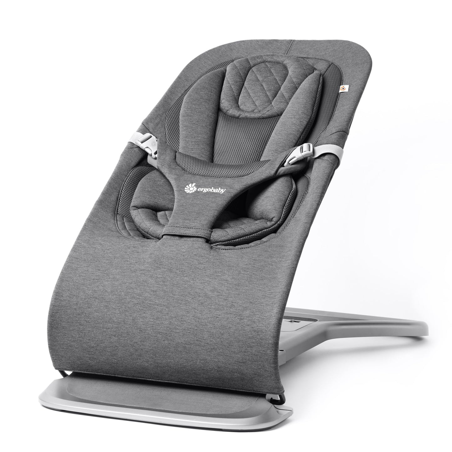 Ergobaby Evolve 3-in-1 Mesh Bouncer, Adjustable Multi Position Baby Bouncer Seat, Fits Newborn to Toddler, Grey Mesh