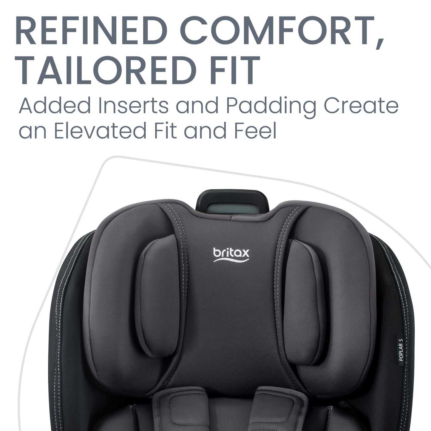Britax Poplar S Convertible Car Seat, 2-in-1 Car Seat with Slim 17-Inch Design, ClickTight Technology, Arctic Onyx