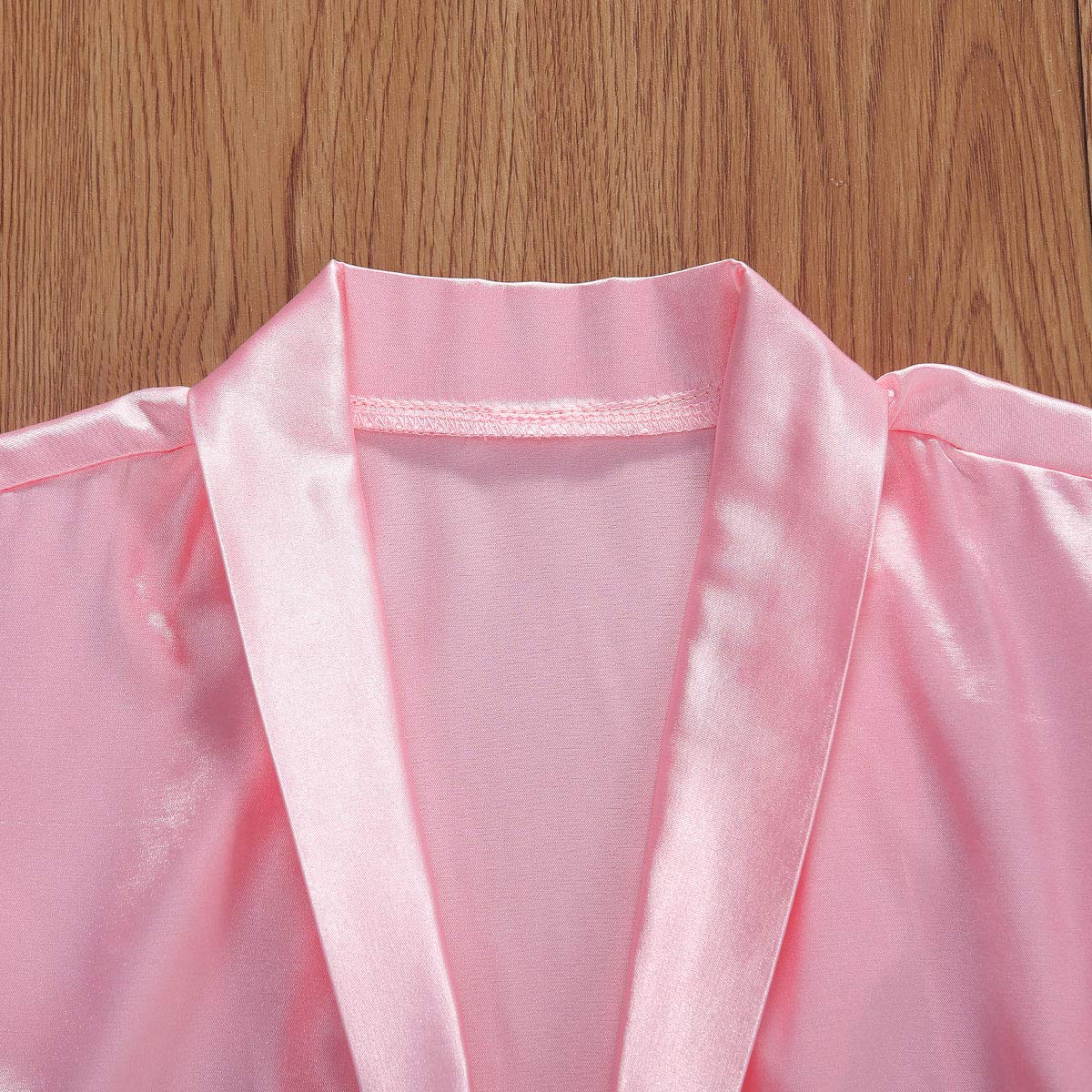 FIOMVA Toddler Kids Baby Boys Girls Silk Satin Bathrobe Long Sleeve Kimono Robes Infant Nightgown Sleepwear Clothes