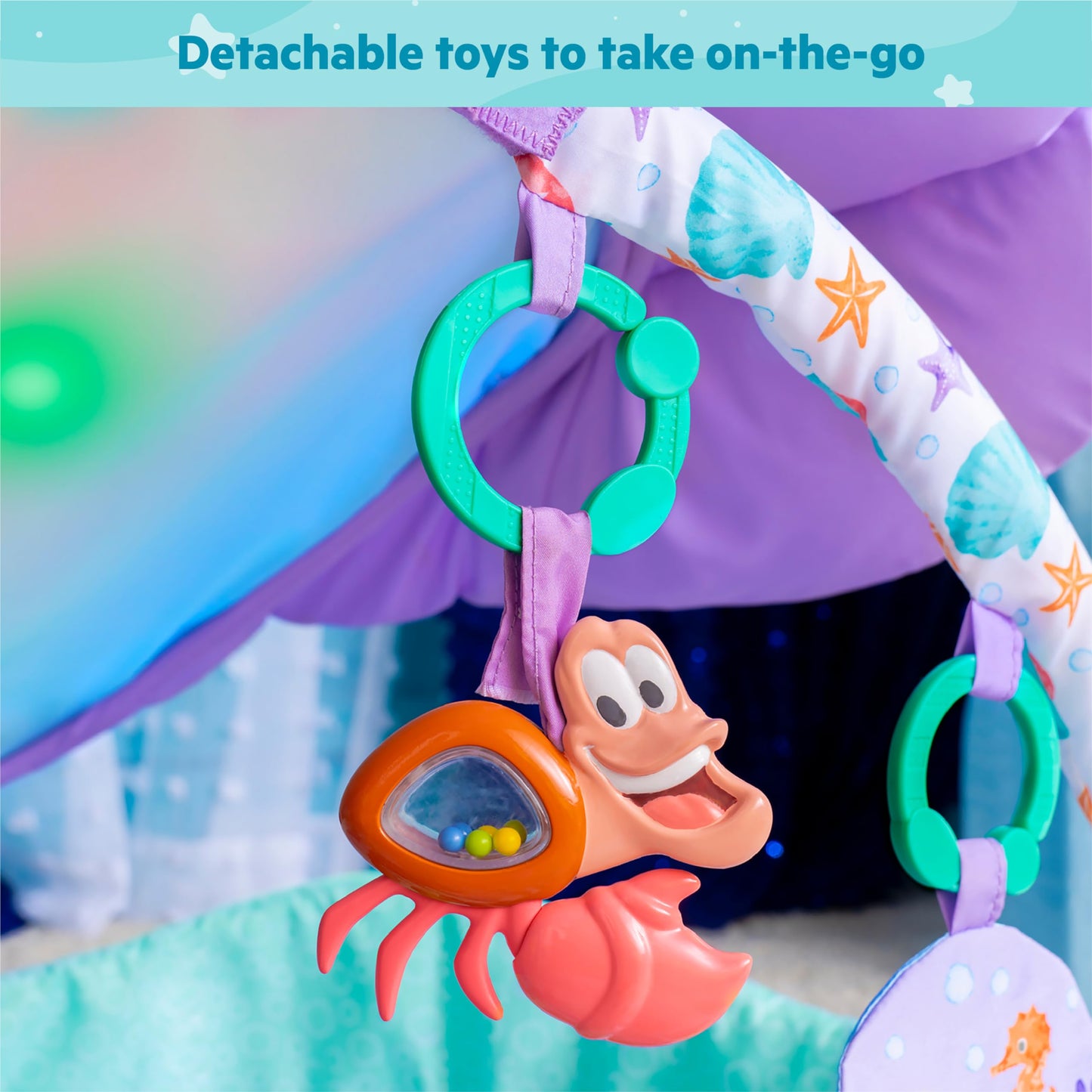 Bright Starts Disney Baby Finding Nemo Mr. Ray Ocean Lights & Music Gym, Ages Newborn +