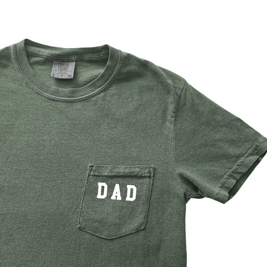 Dad Pocket Shirts for Men Daddy Garment Dyed Letter Printed T-Shirt Mama Graphic Tee Casual Short Sleeve Tops Tee
