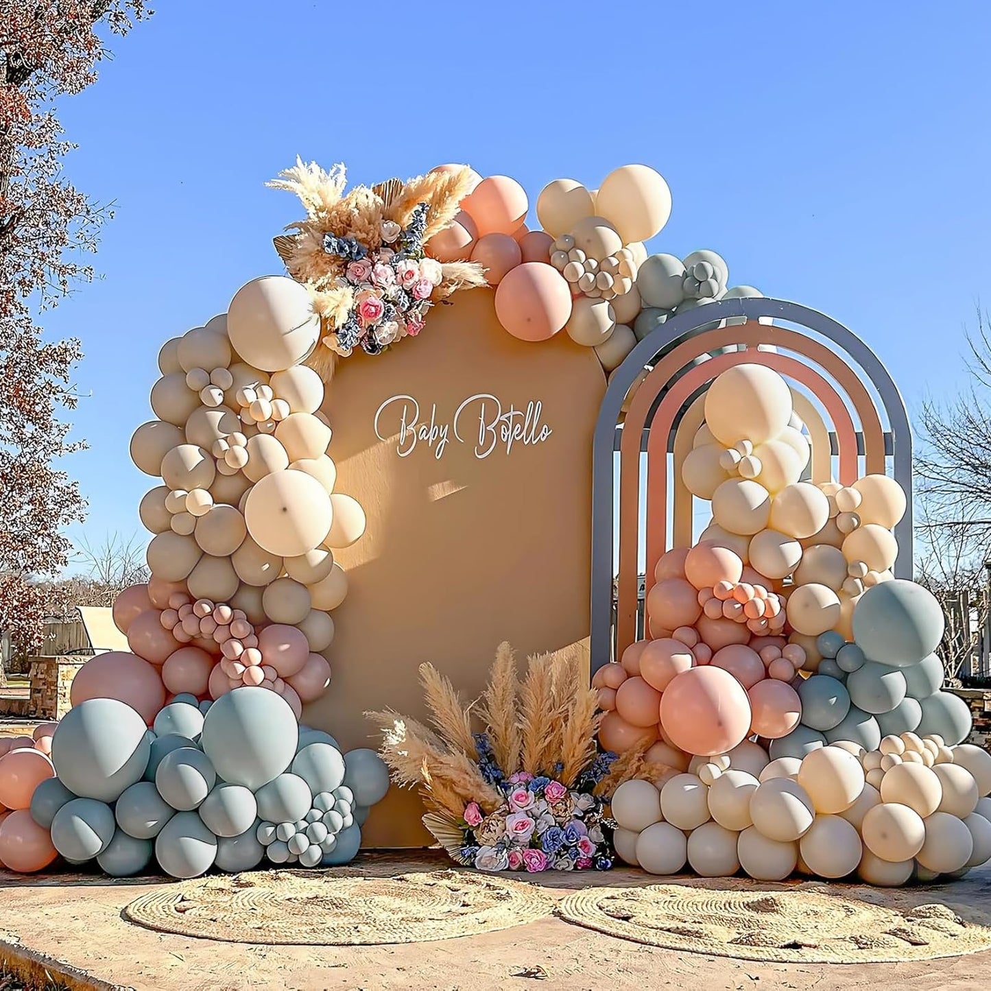 Dusty Blue Balloons Garland Arch Kit 139Pcs Fog Blue White Sand Balloons for Baby Shower Birthday Bear Theme Wedding Bride Anniversary Gender Reveal Party Decorations for Boy Girl Adult