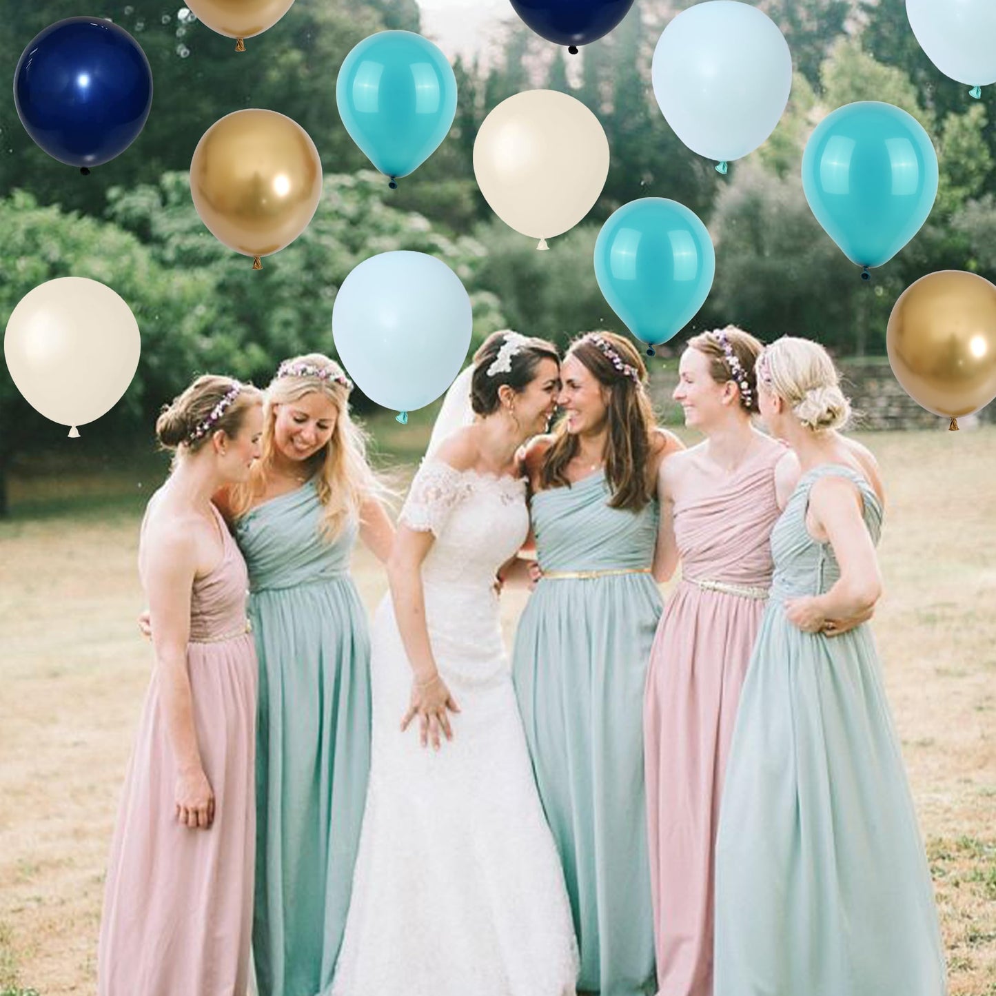 Retro Blush Pink Balloons, 60 Packs 12 Inch Dusty Pink Metallic Chrome Rose Gold White Sand Nude Balloons for Bridal Baby Shower Girls Boho Birthday Wedding Decorations Supplies