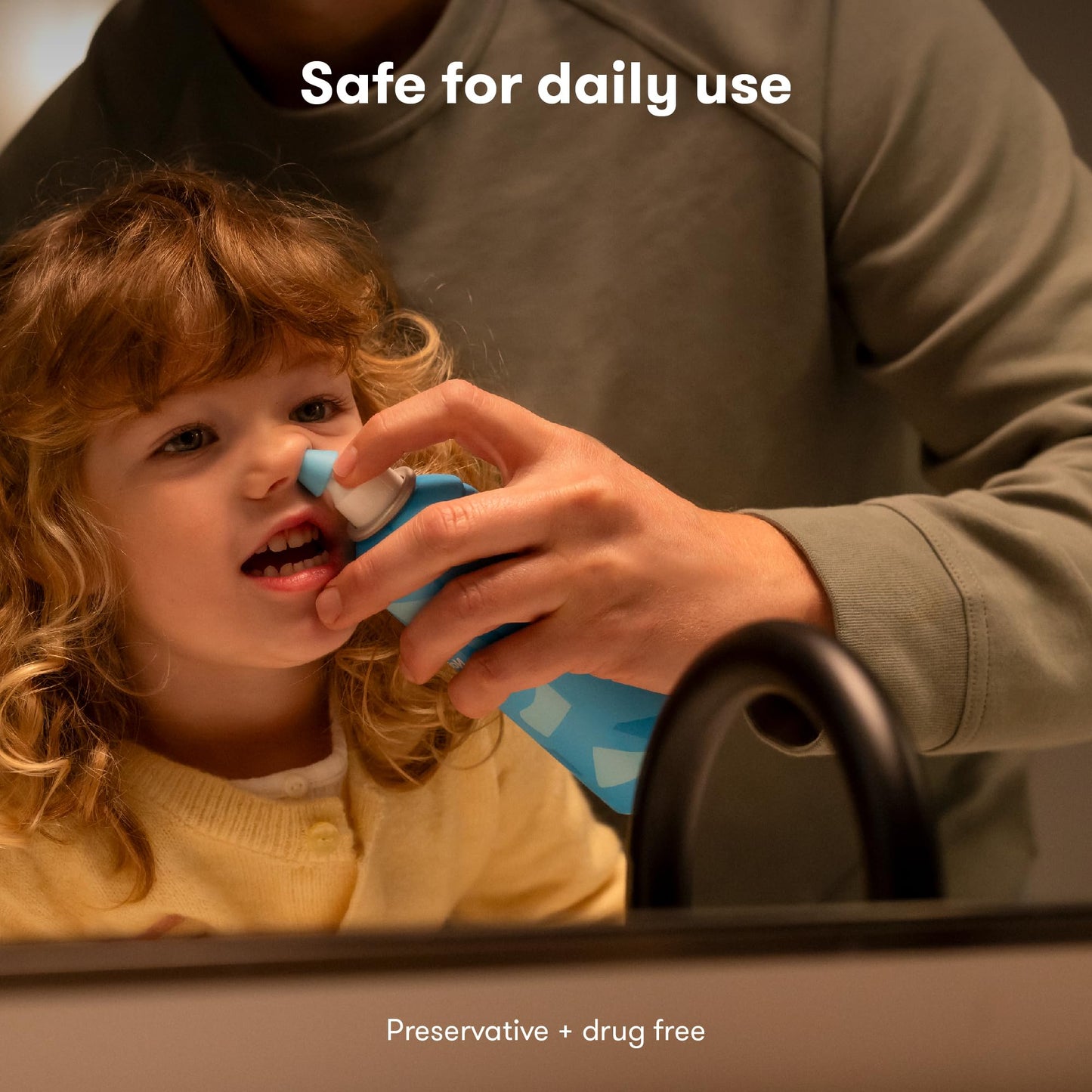 Frida Saline Rinse for Toddler, Kids, Ages 2+, Instant Congestion Relief & Allergy Relief, Flush Out Allergens, Mucus, Pollen, Dust, Safe for Daily Use