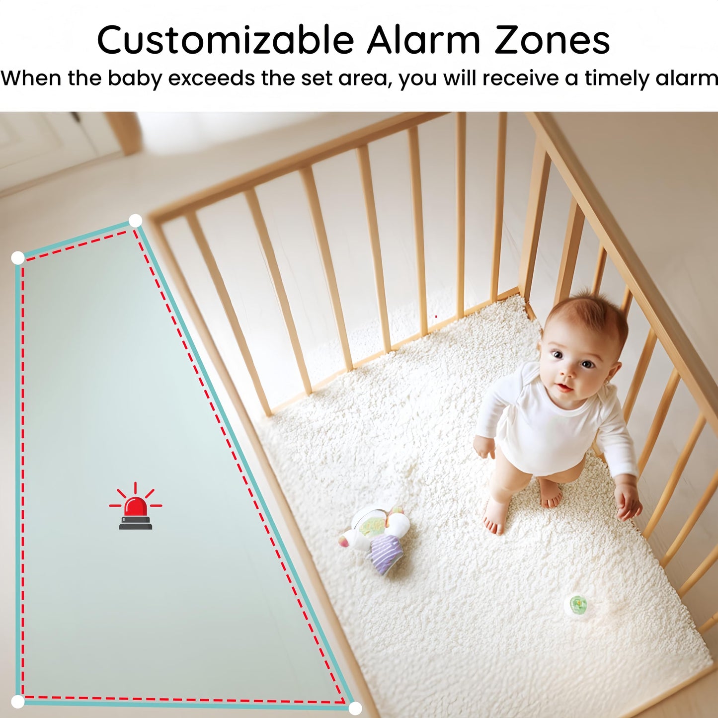 BOIFUN 2K Video Baby Monitor with Camera & WiFi, 360° Auto Tracking, 5" Screen, AI Motion & Cry Detection, Night Vision, Long Battery Life – Ideal for Busy Parents, Monitor via Smartphone App & Screen