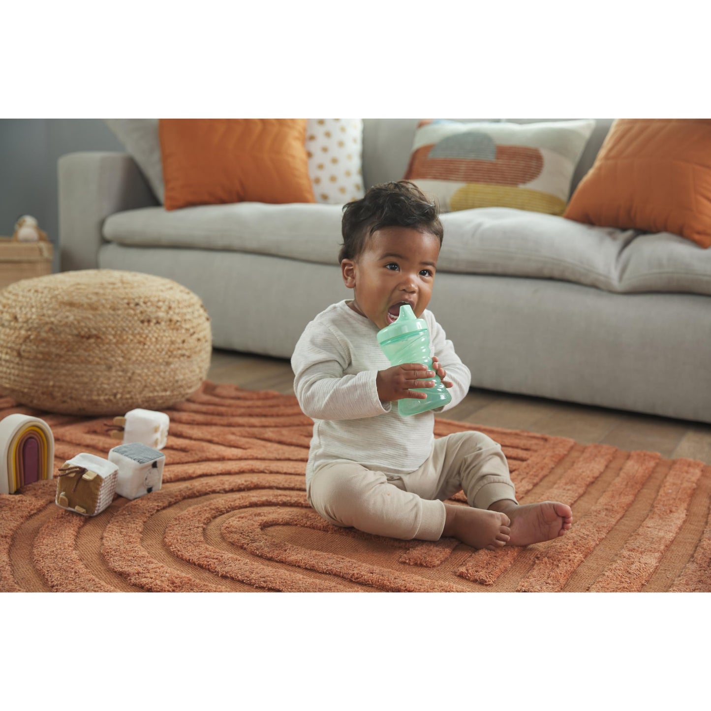NUK Learner Cup, 10 oz, 8+ Months, 2 Count – BPA Free, Spill Proof Sippy Cup