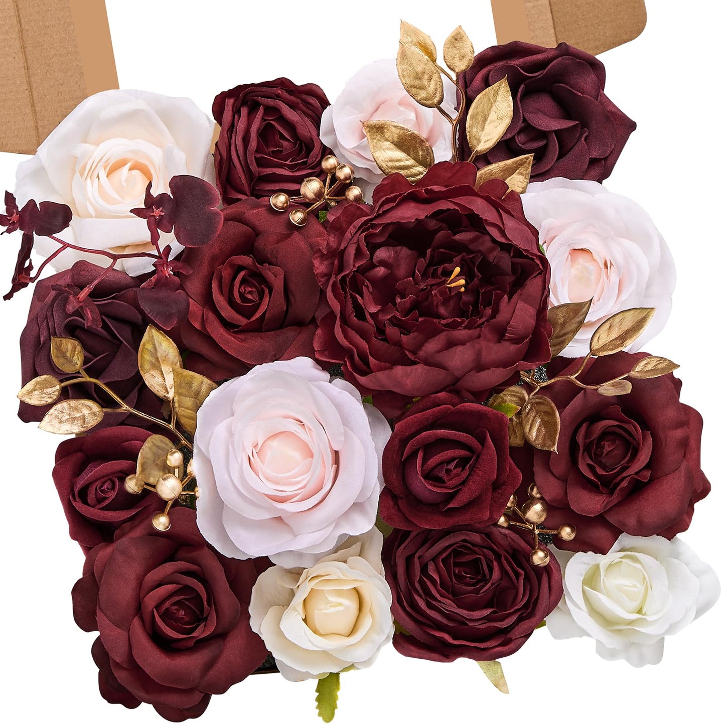 Serwalin Pink Artificial Flowers, Silk Fake Flowers for DIY Wedding Bridal Bouquets, Wedding Cake Flowers for Table Centerpieces Baby Shower Birthday Party Home Decorations