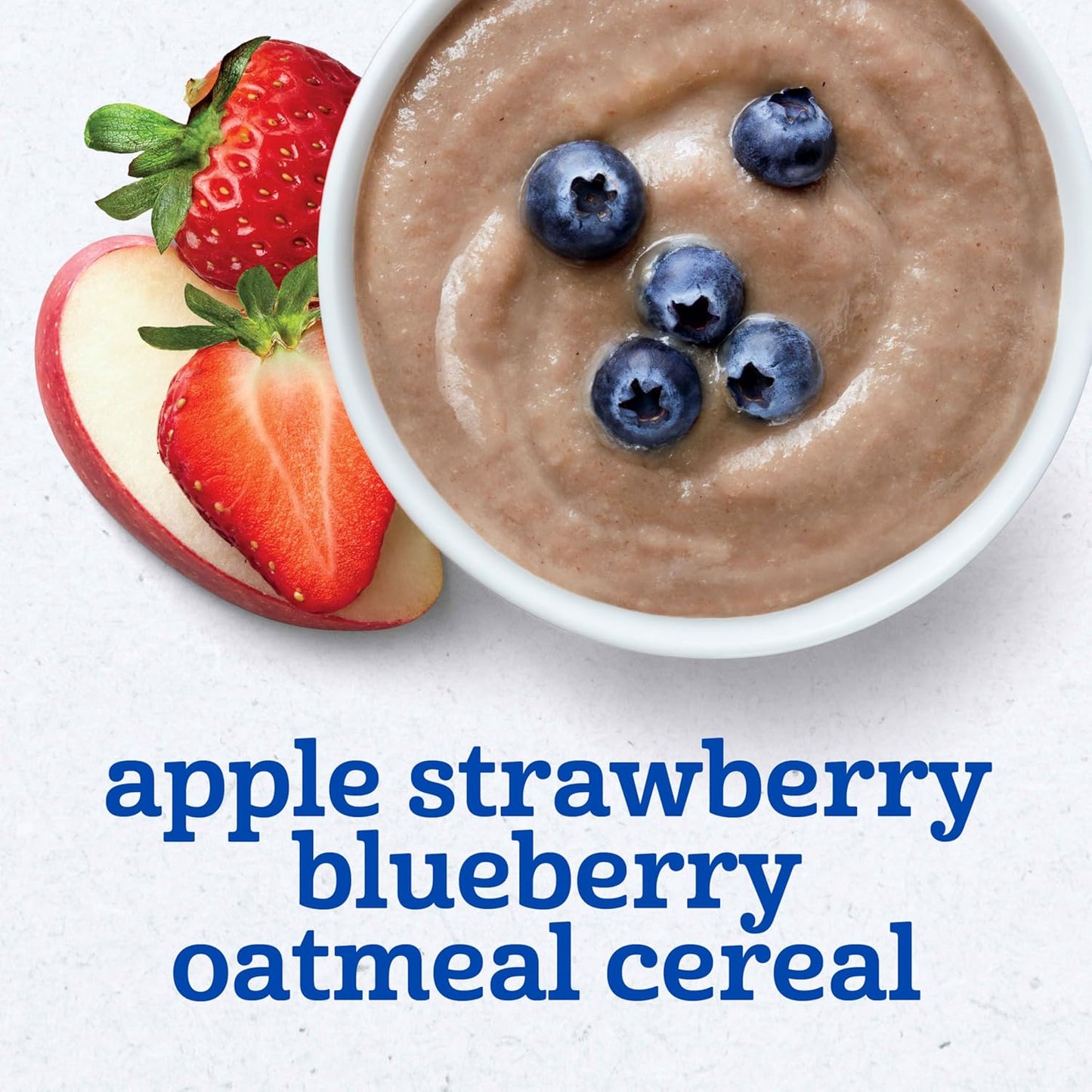 Gerber Stage 2 Baby Food, Apple Strawberry Blueberry Oatmeal Cereal Tubs, Iron Helps Support Brain Development, No Artificial Flavors, Baby Cereal, 2-Pack
