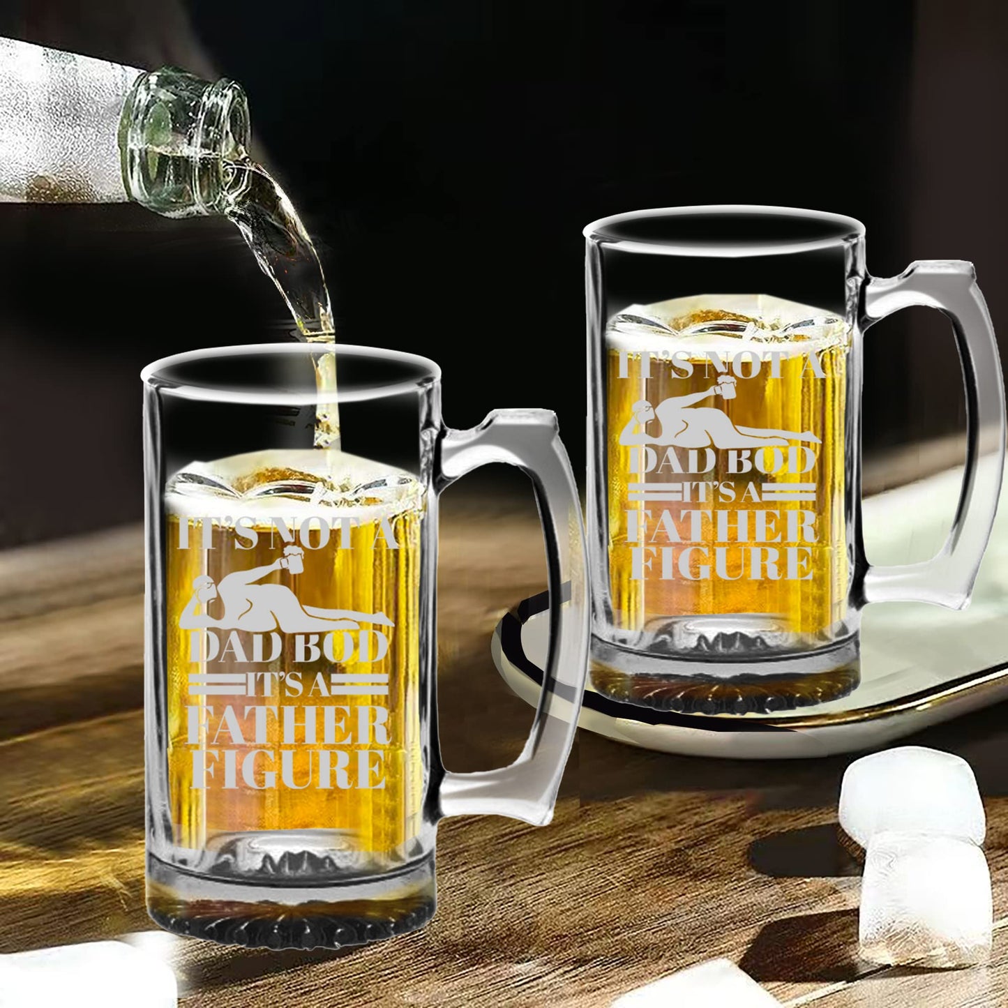 Your Dream Party Shop Daddy's Sippy Cup Beer Glass - 16oz Funny Beer Mug for New Dads - Gifts for Dad
